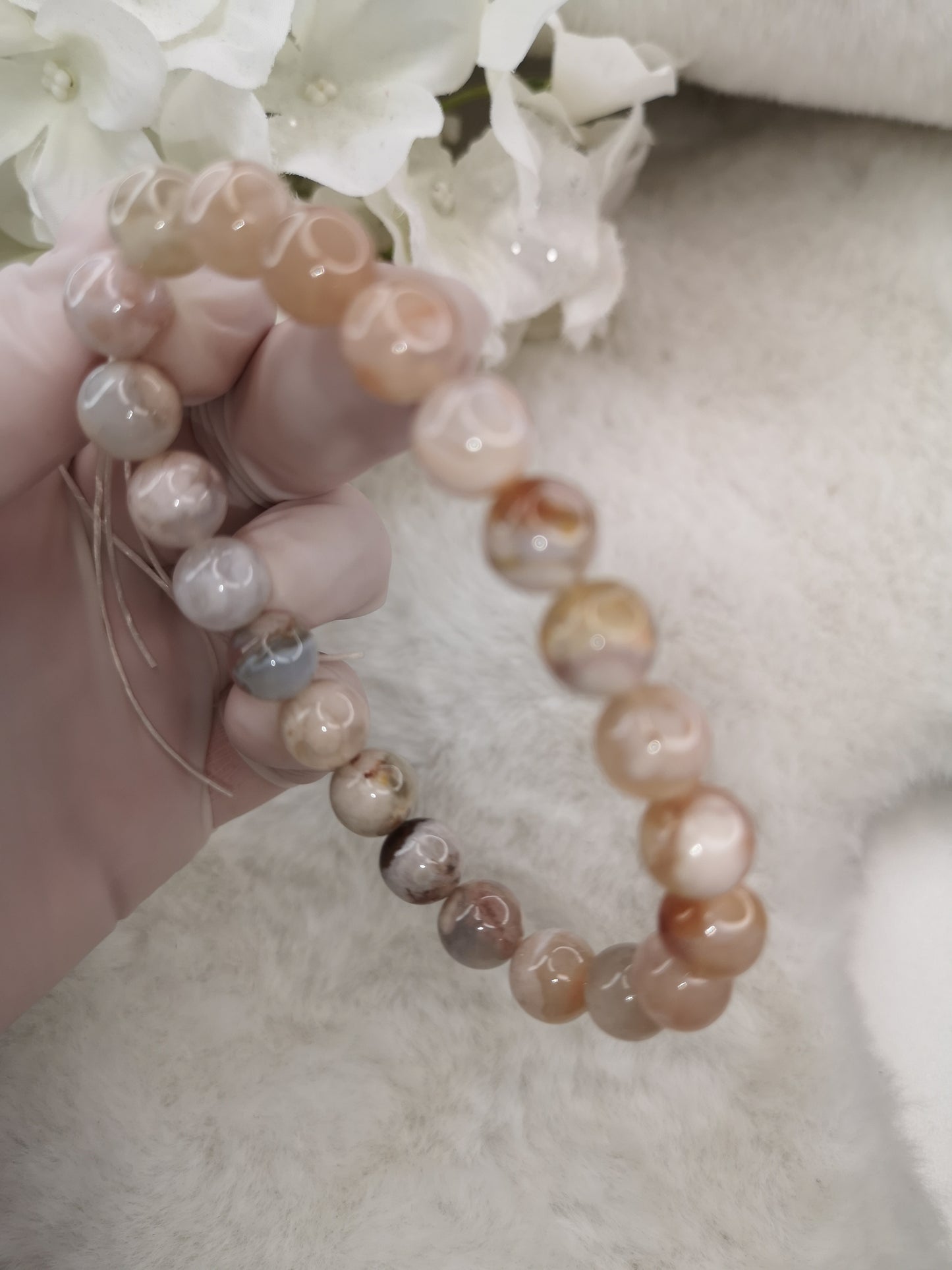 Blumenachat Edelstein Armband