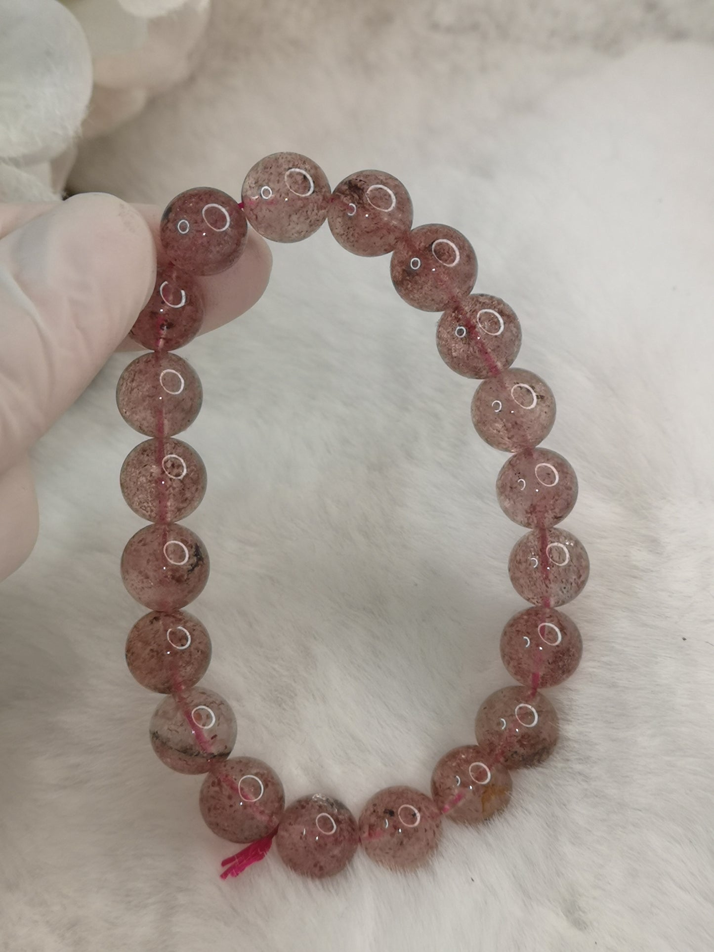 Erdbeer Quartz Armband