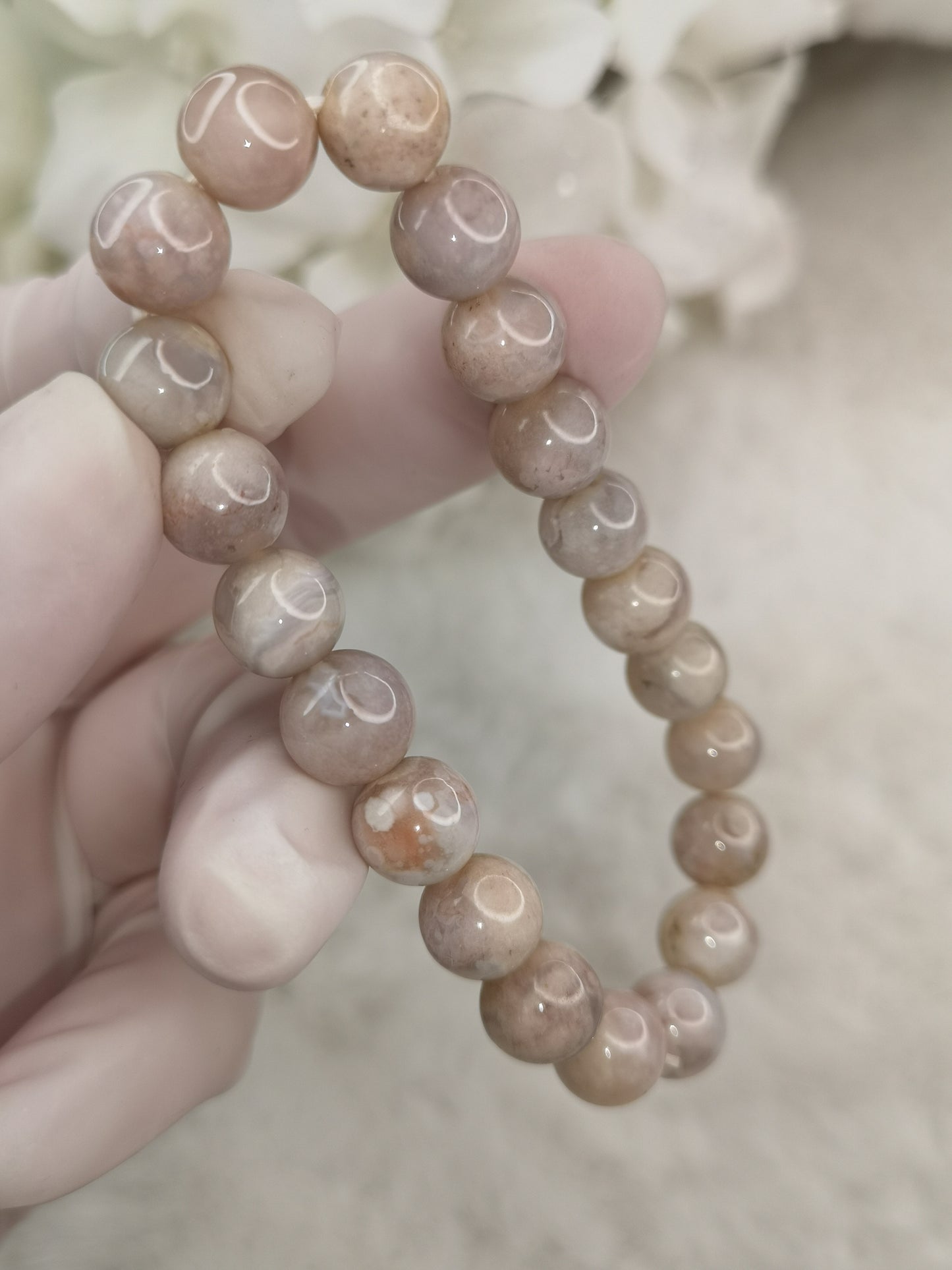 Blumenachat Edelstein Armband