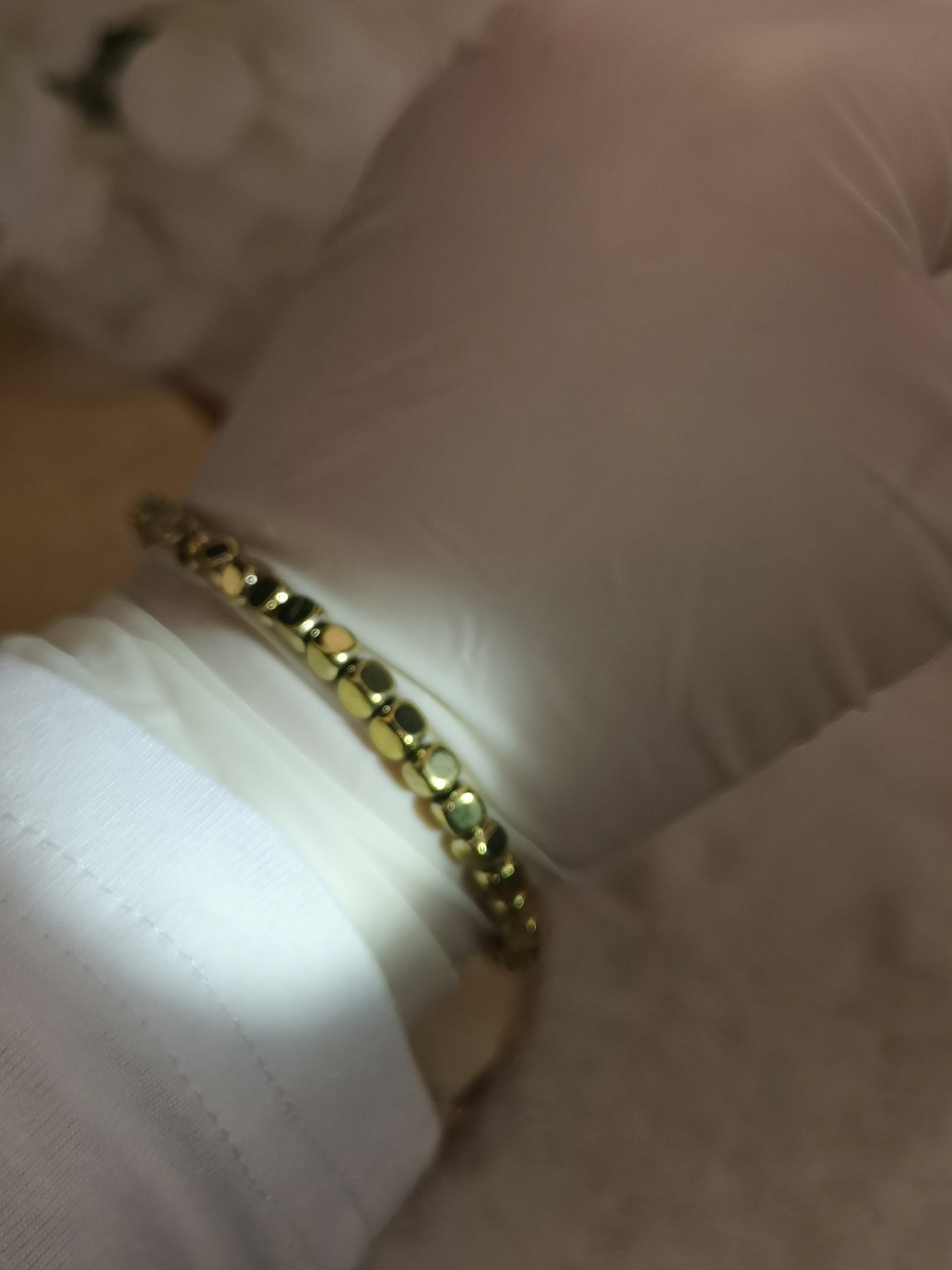 Pyrit Edelstein Armband, dehnbar