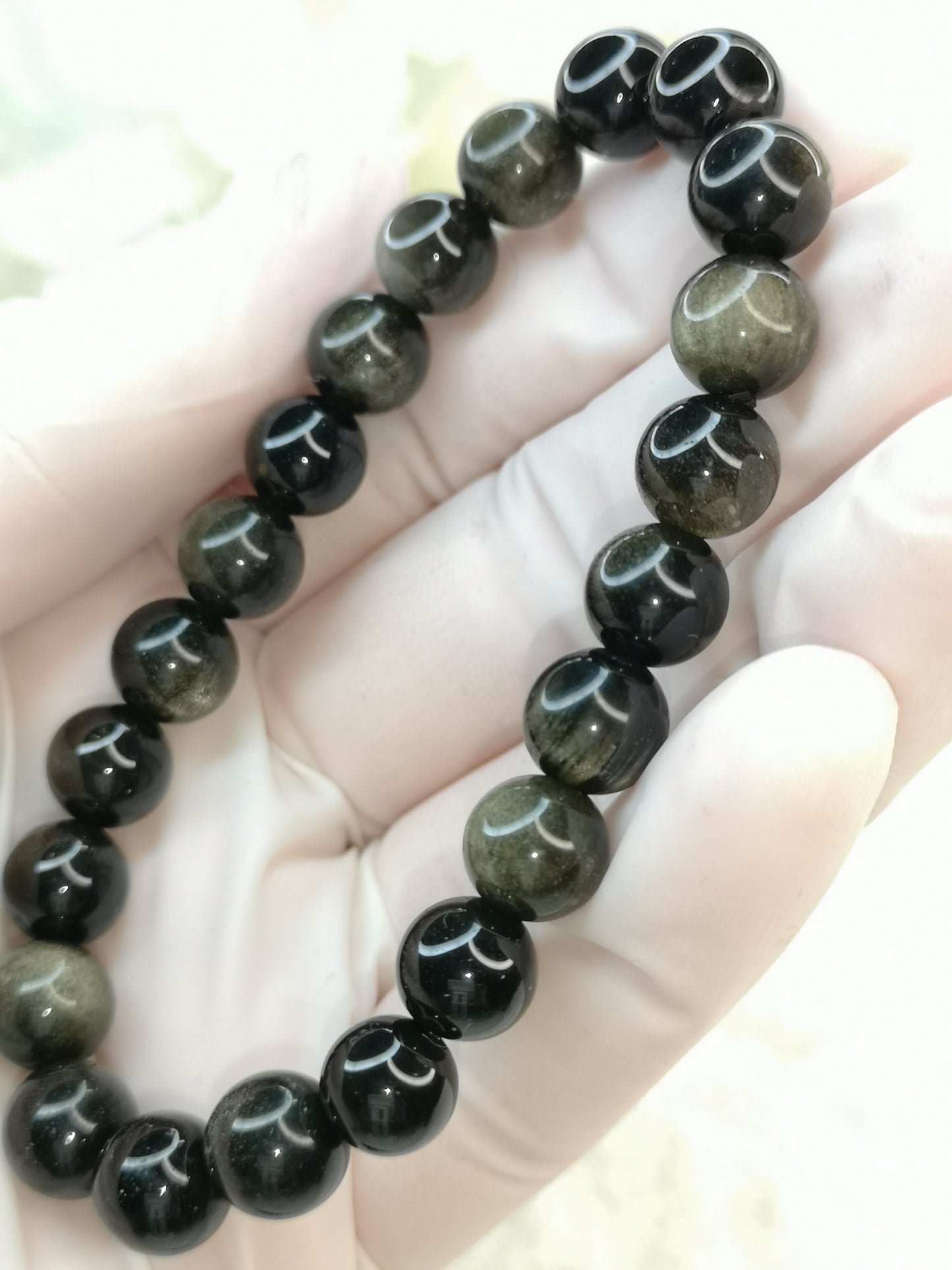 Golden Obsidian Armband