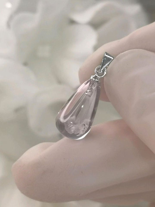 Amethyst Ketten Anhänger in Tropfen Design