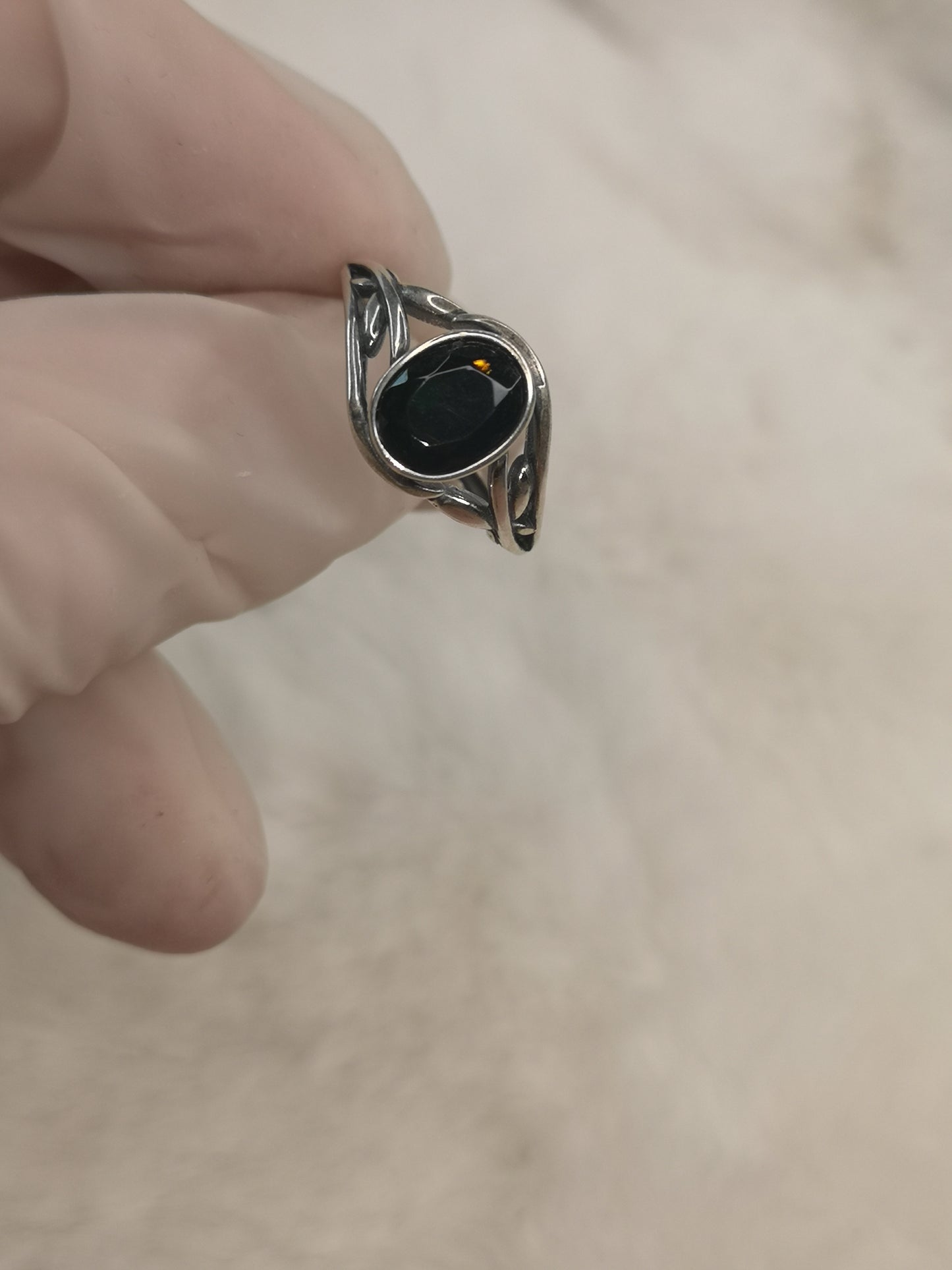Black Opal 925 Silber Ring