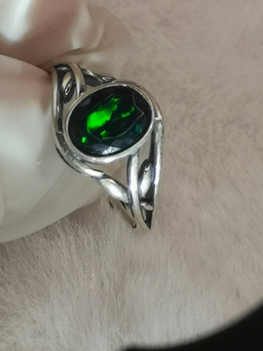Black Opal 925 Silber Ring