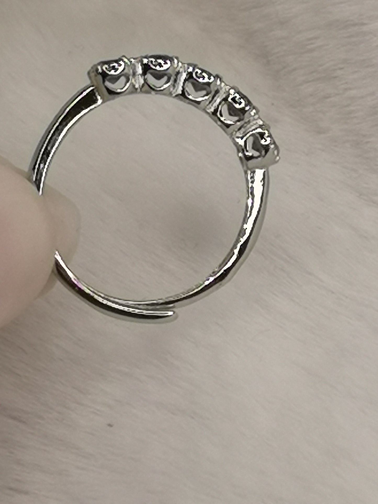 Amethyst 925 Silber Ring, verstellbar