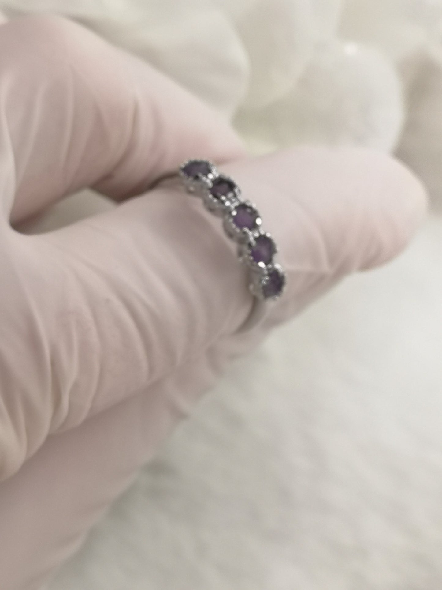 Amethyst 925 Silber Ring, verstellbar
