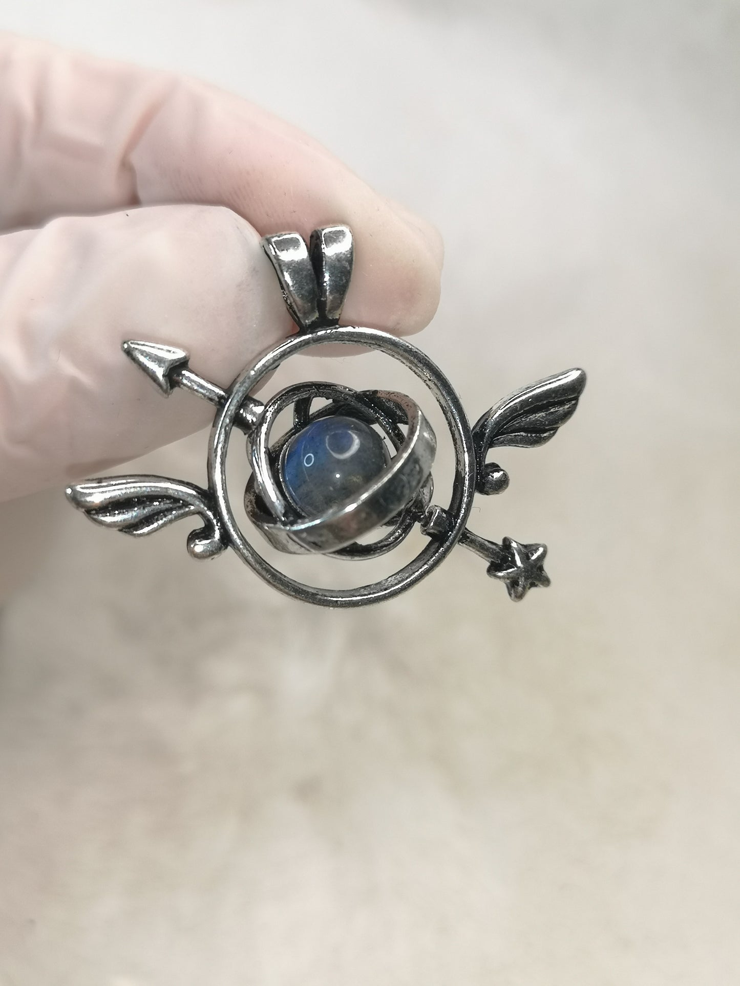 Labradorite Kompass Ketten Anhänger