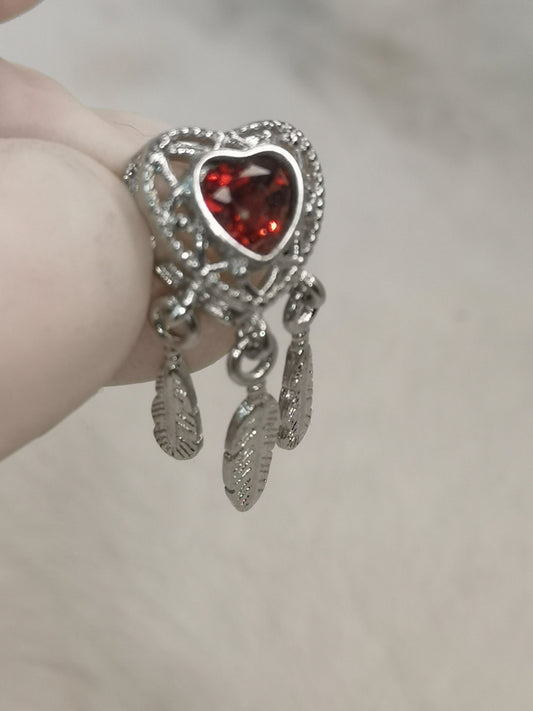 Garnet Granat Edelstein Kupfer Traumfänger