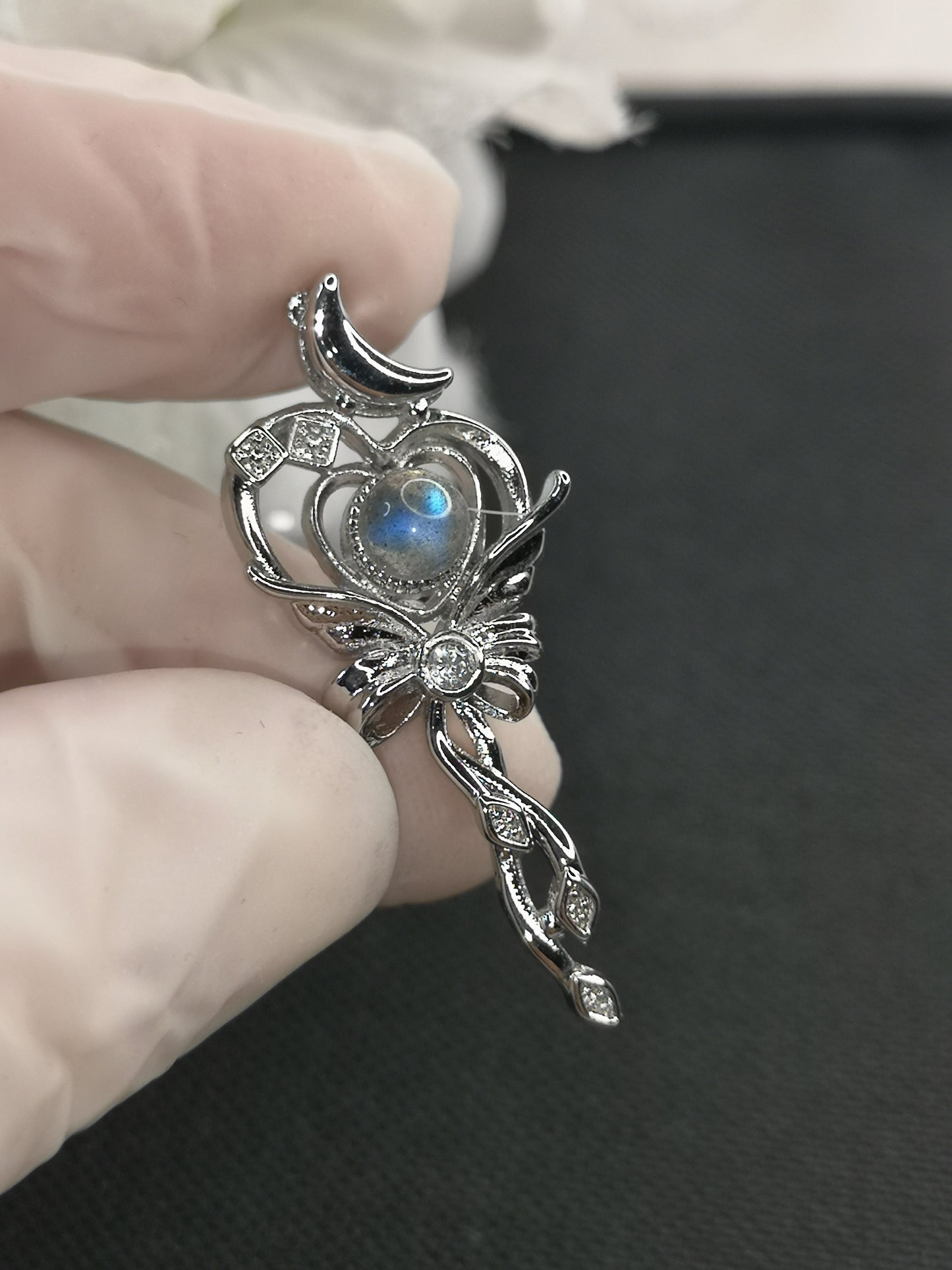 Labradorite Kupfer Ketten Anhänger Edelstein Schmuck