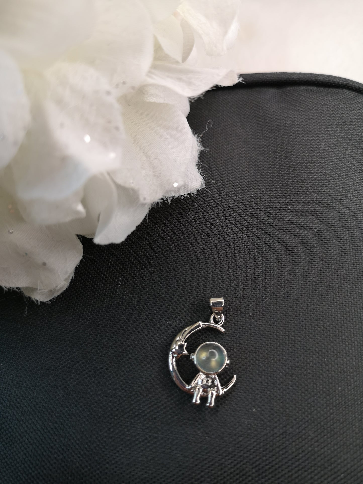 Labradorite Astronaut Kupfer Ketten Anhänger Edelstein