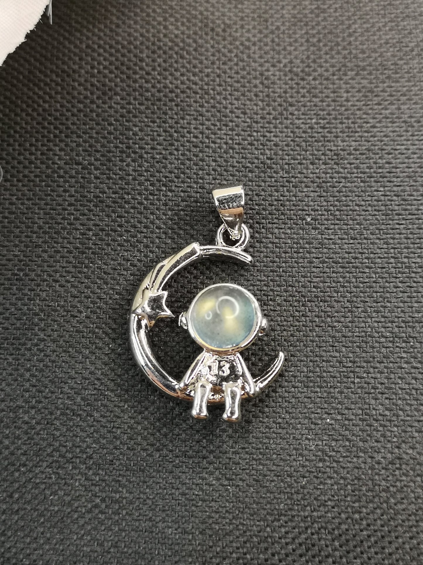 Labradorite Astronaut Kupfer Ketten Anhänger Edelstein
