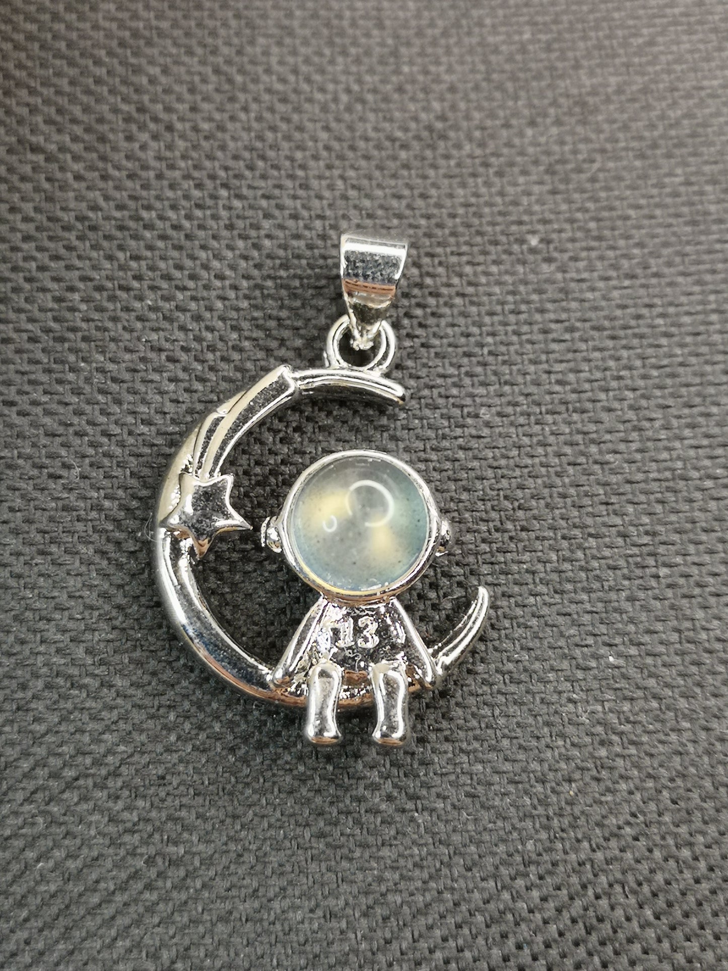 Labradorite Astronaut Kupfer Ketten Anhänger Edelstein