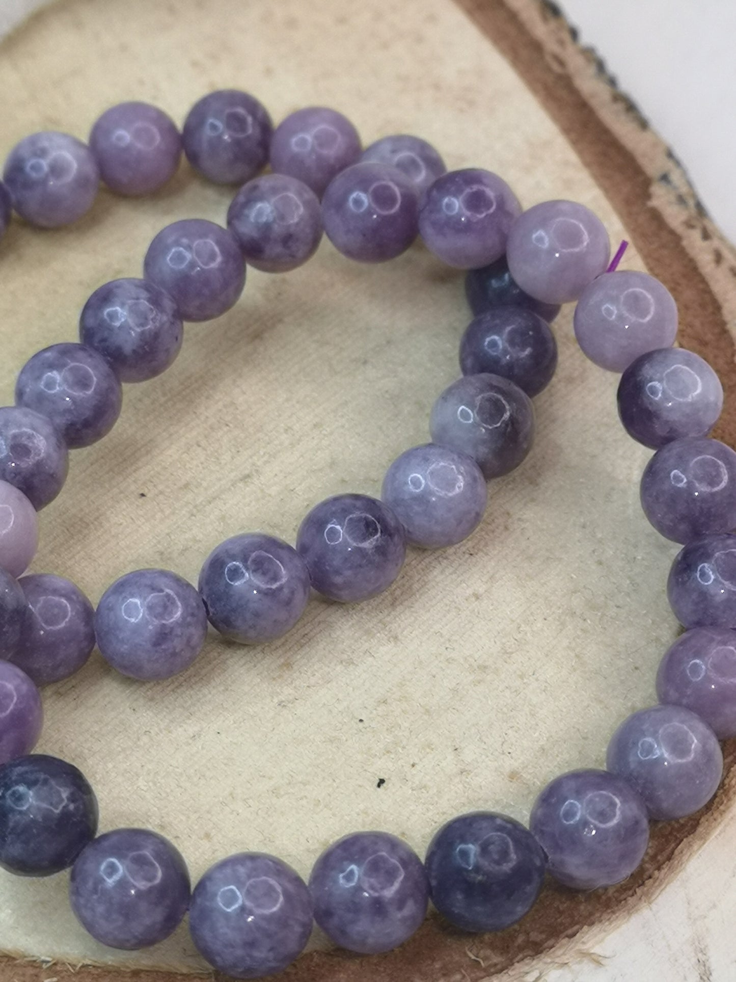 Lepidolith Armband Edelstein Gummiband