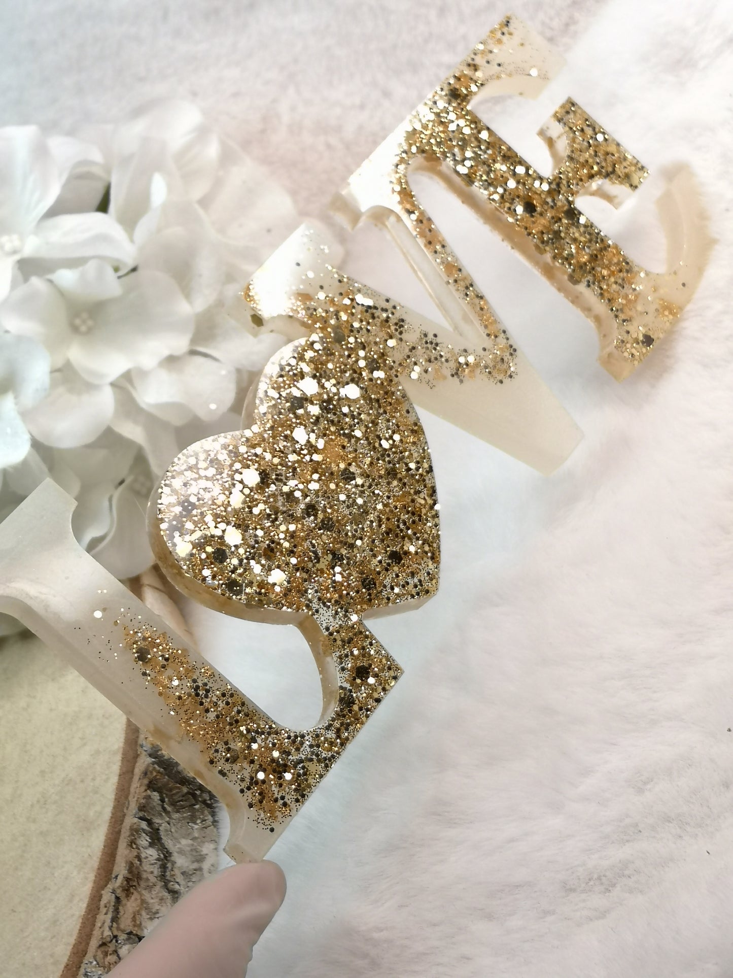 Love Schrift Deko Kunstharz Unikat