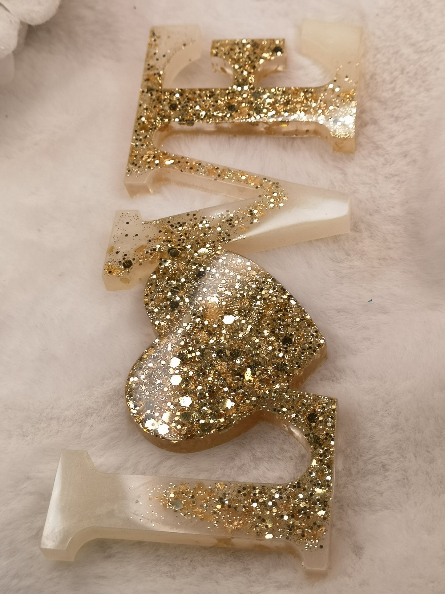 Love Schrift Deko Kunstharz Unikat