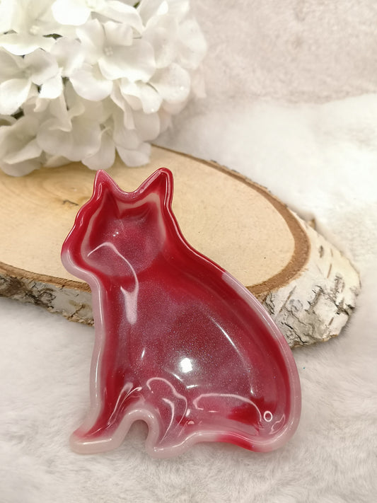 Katzen Deko Schale Kunstharz Handmade Unikat