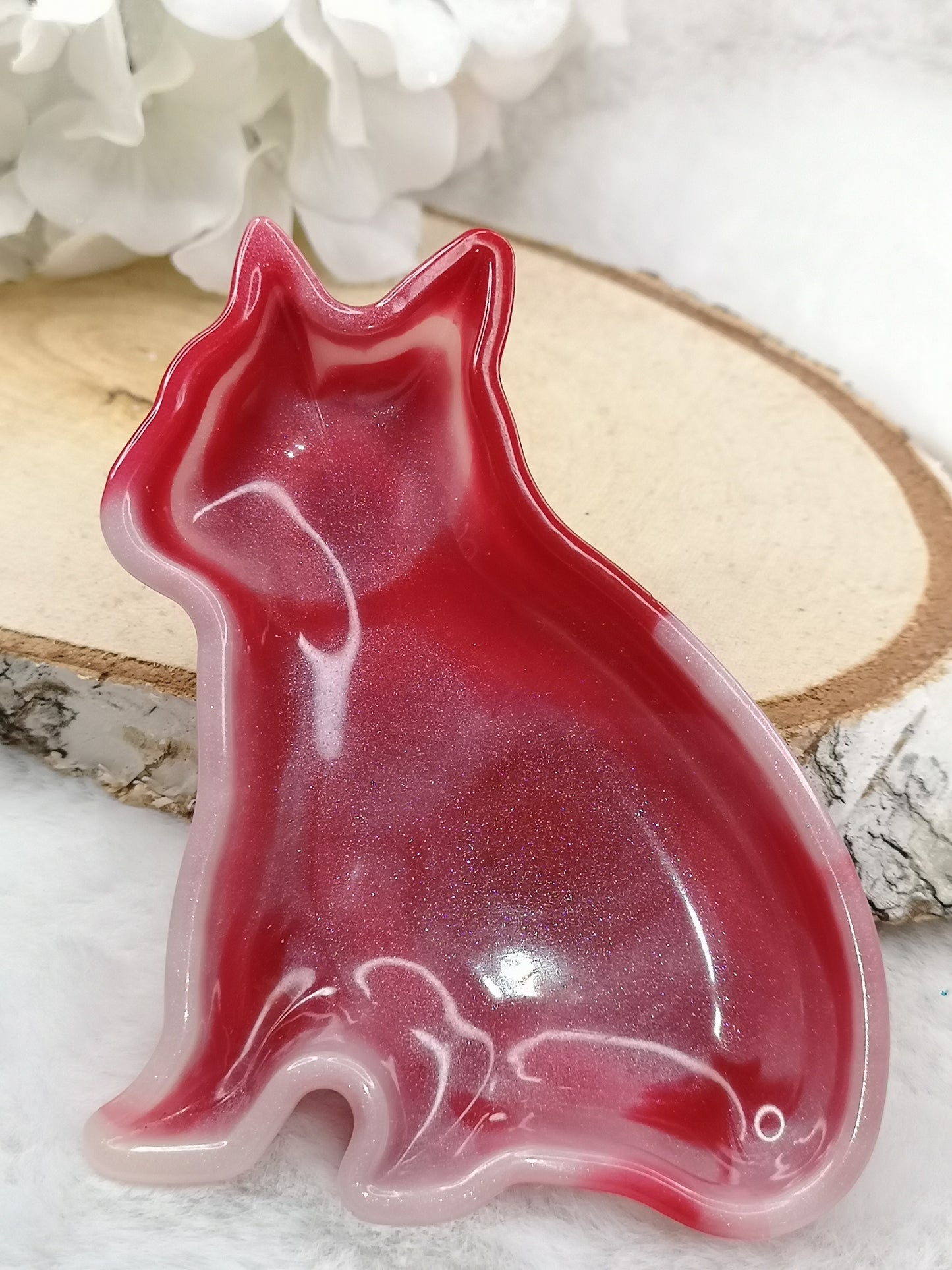 Katzen Deko Schale Kunstharz Handmade Unikat