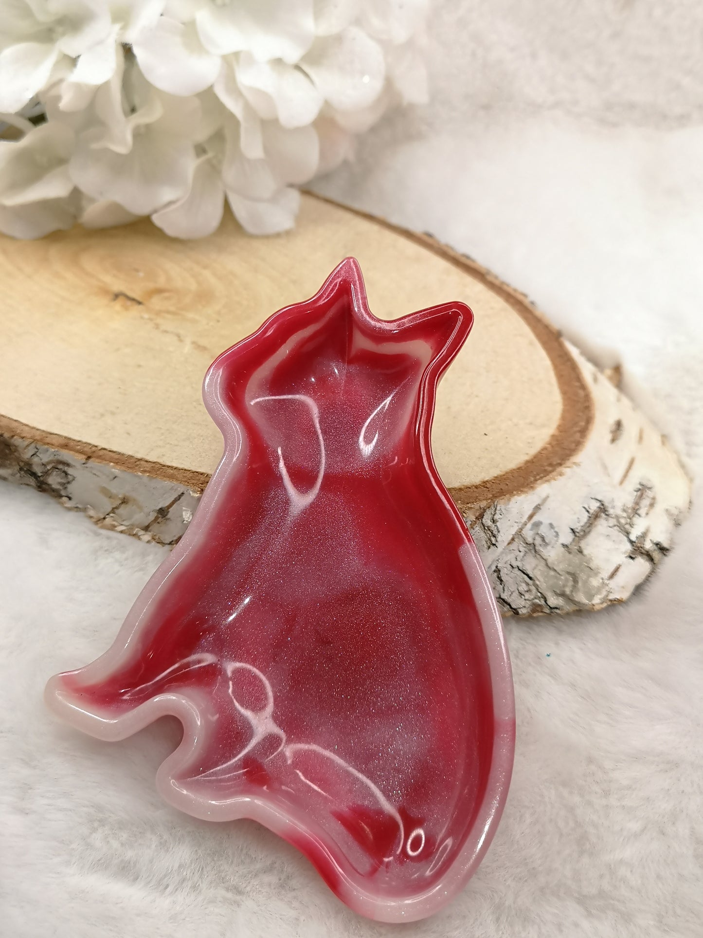 Katzen Deko Schale Kunstharz Handmade Unikat