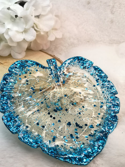 Deko Blatt Schale Kunstharz Handmade Unikat