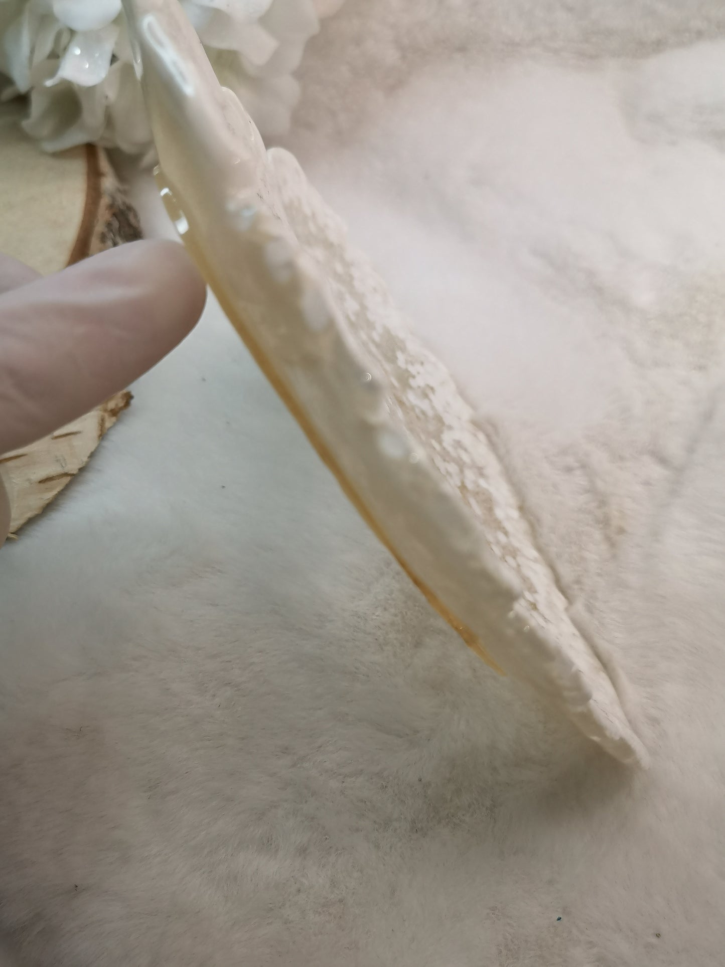 Blatt Deko Schale Kunstharz Handmade Unikat