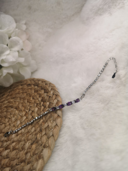 Amethyst Edelstein Kupfer Armband