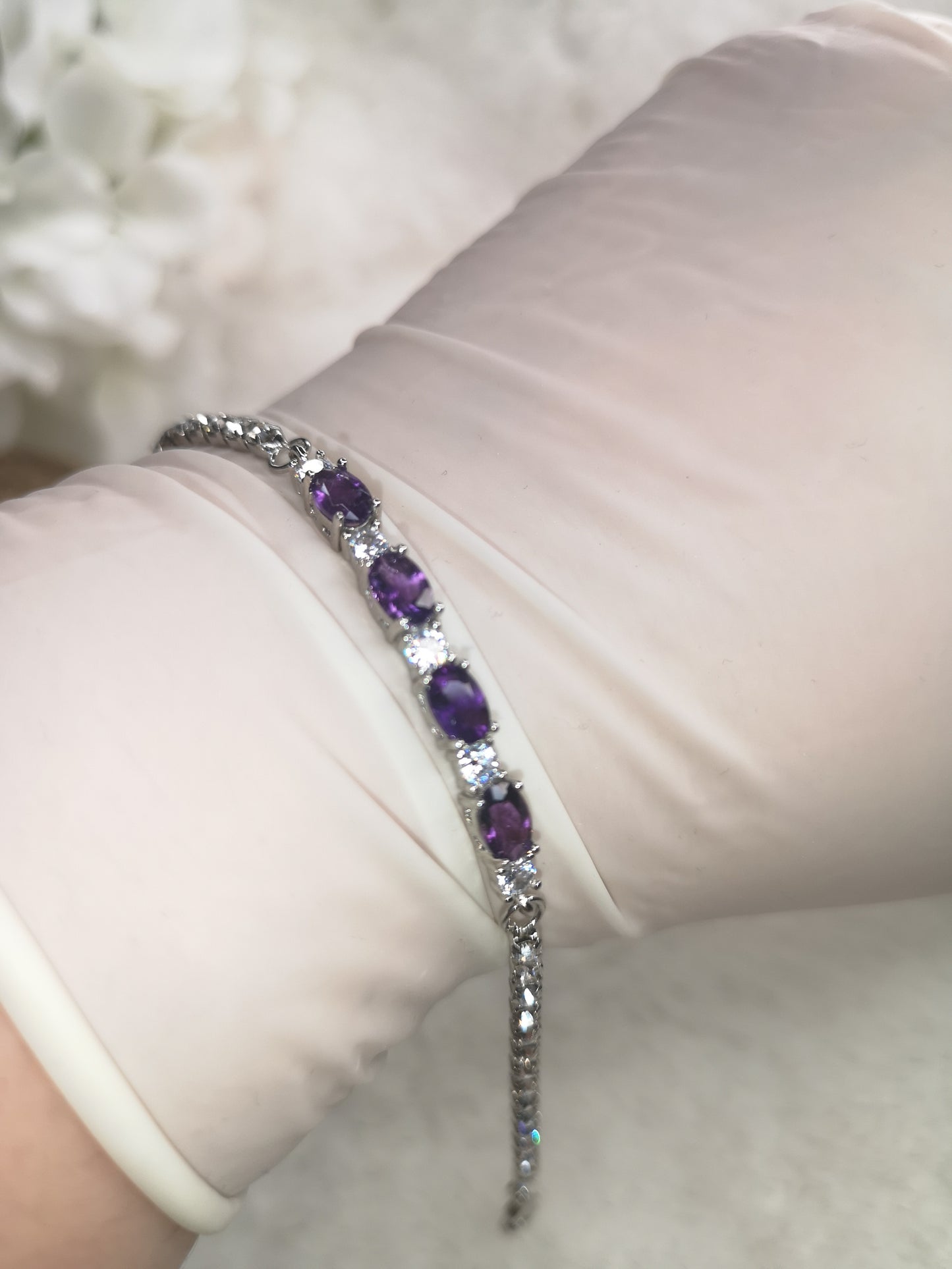 Amethyst Edelstein Kupfer Armband