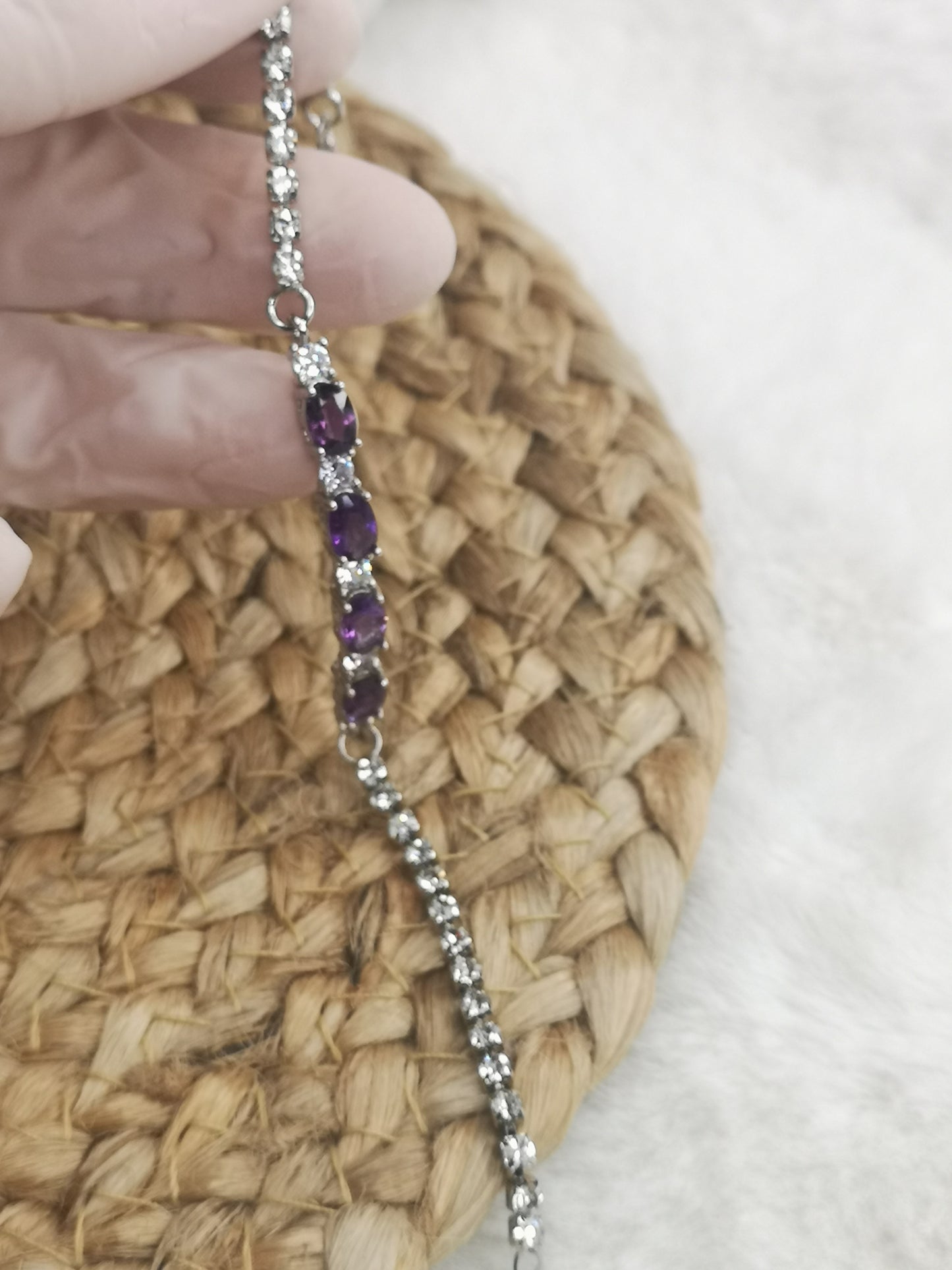 Amethyst Edelstein Kupfer Armband
