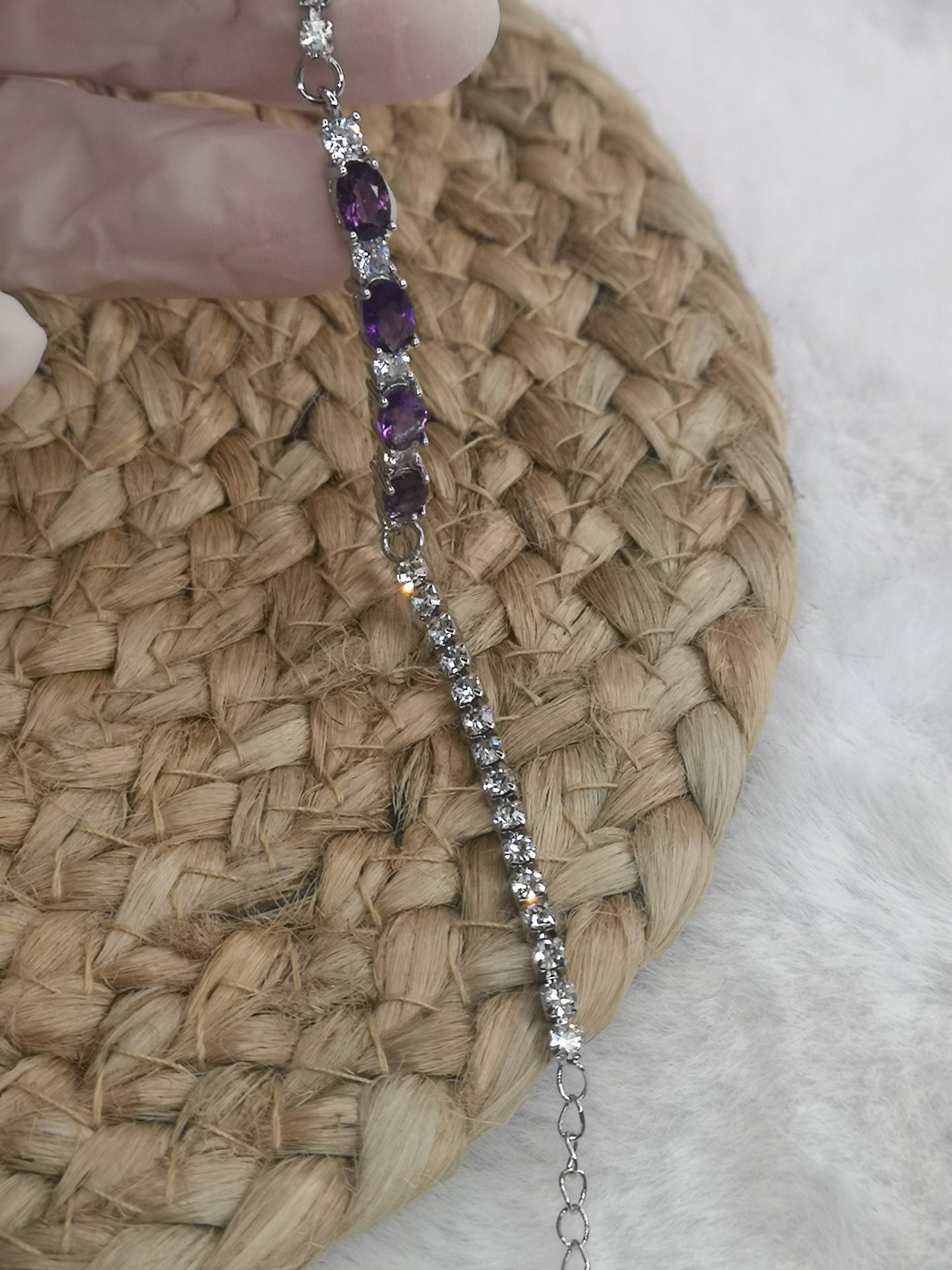 Amethyst Edelstein Kupfer Armband