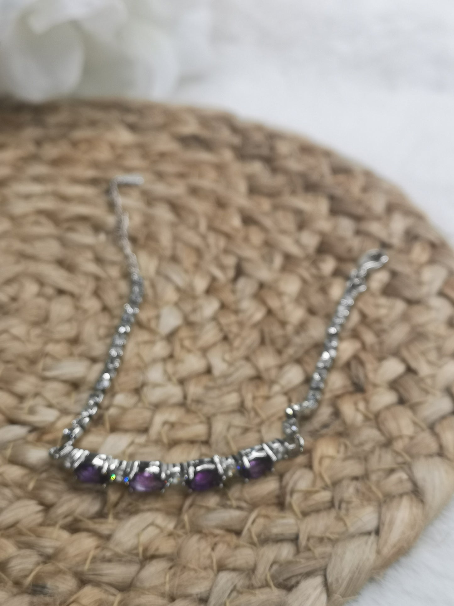 Amethyst Edelstein Kupfer Armband