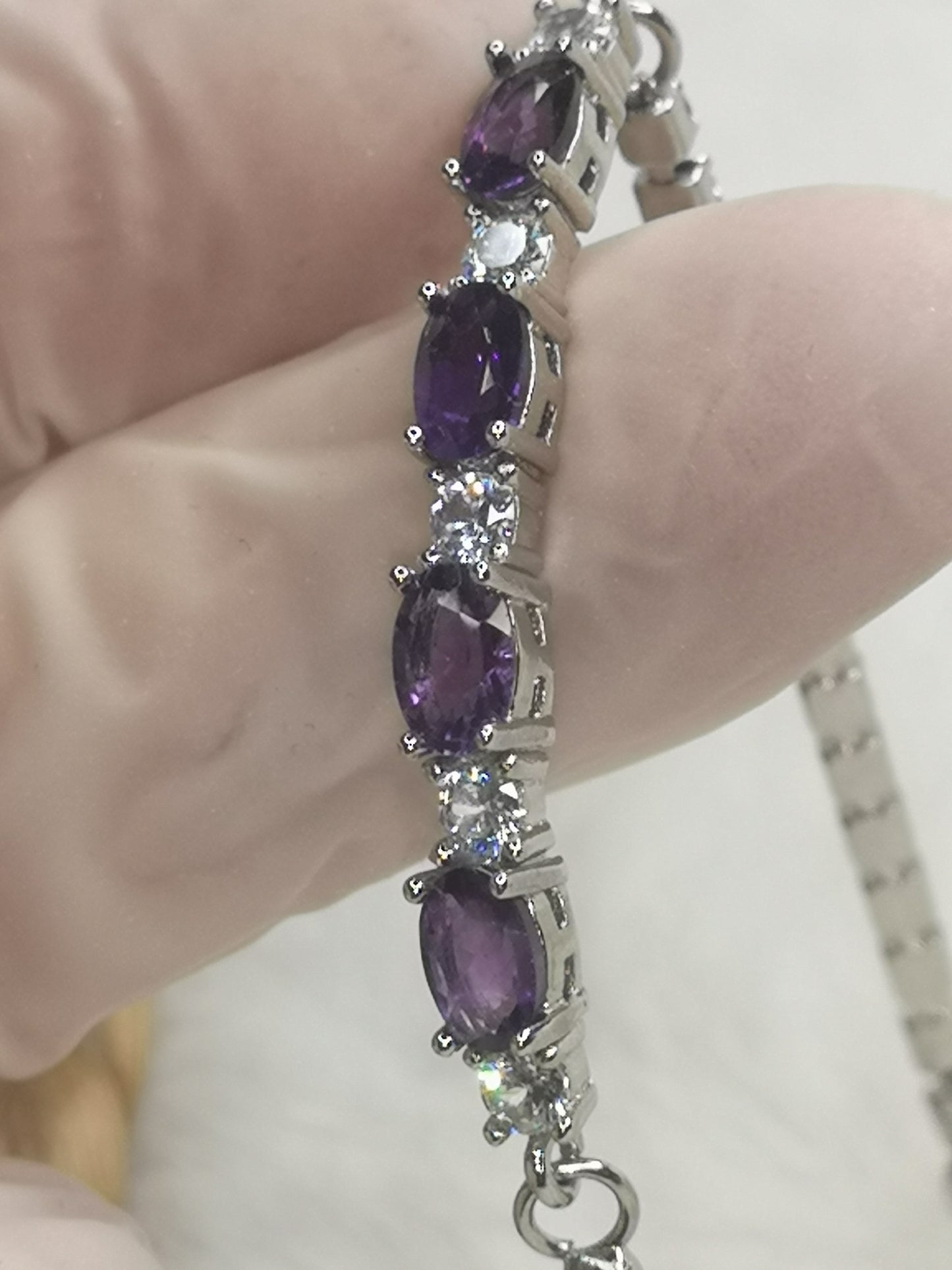 Amethyst Edelstein Kupfer Armband
