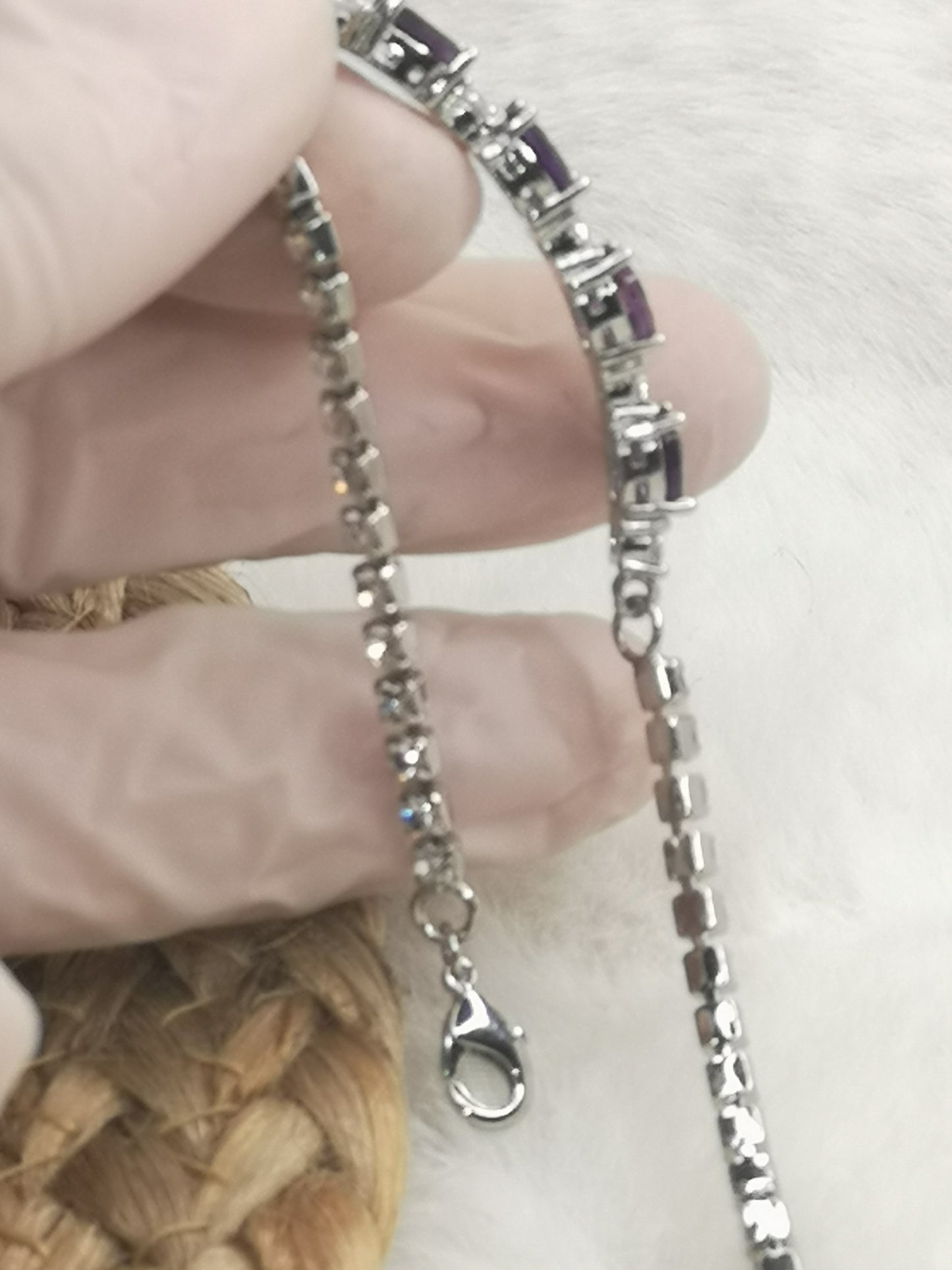 Amethyst Edelstein Kupfer Armband