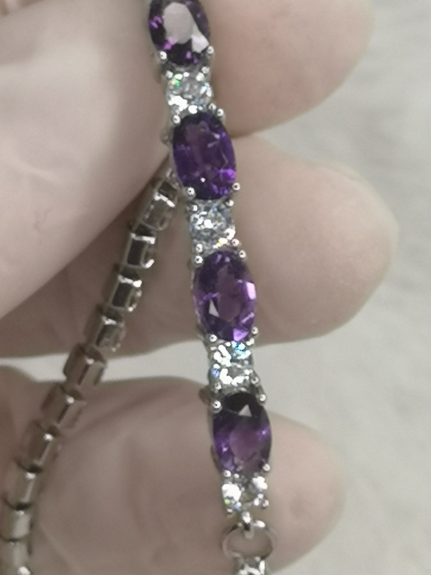 Amethyst Edelstein Kupfer Armband