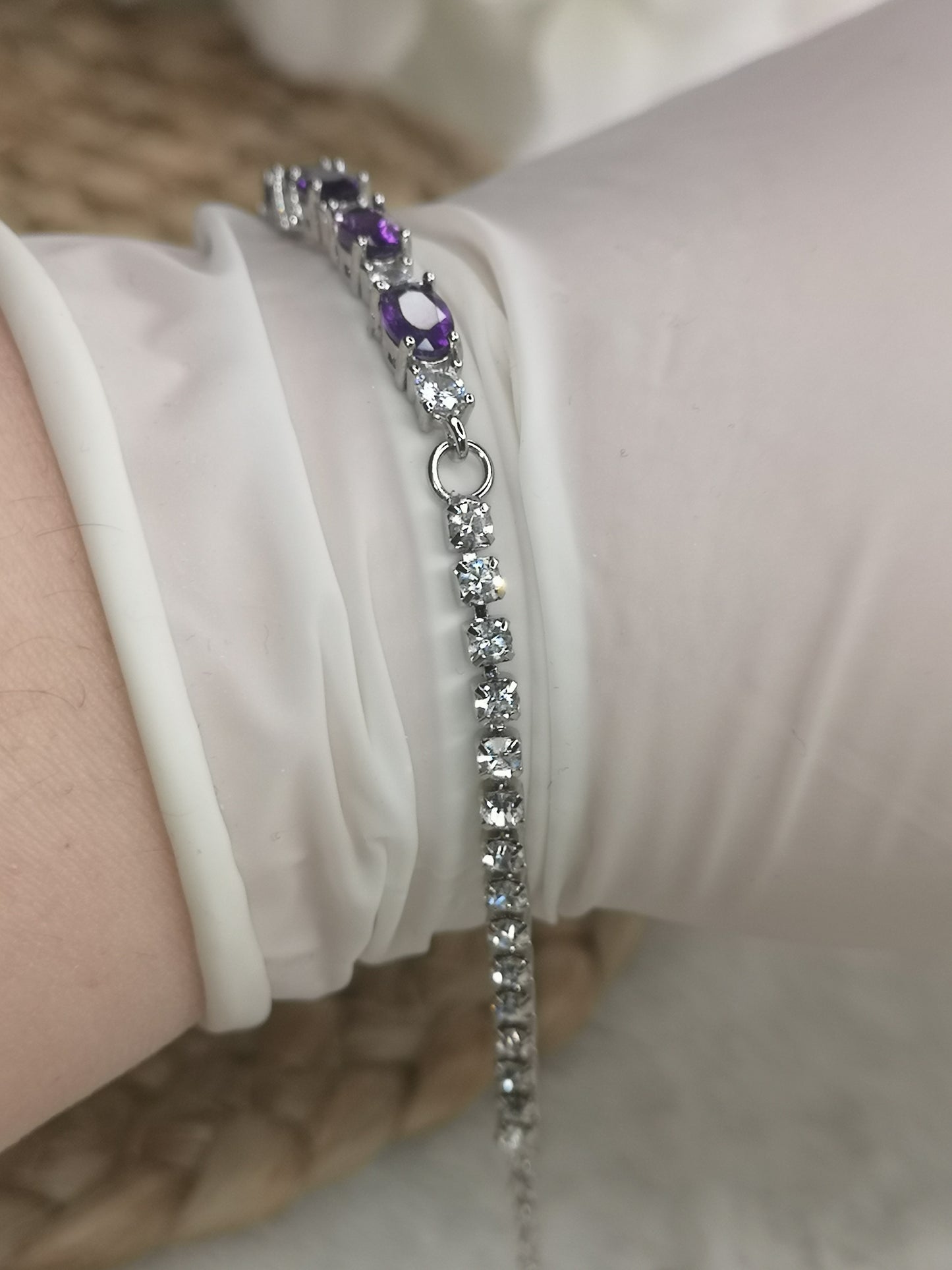 Amethyst Edelstein Kupfer Armband