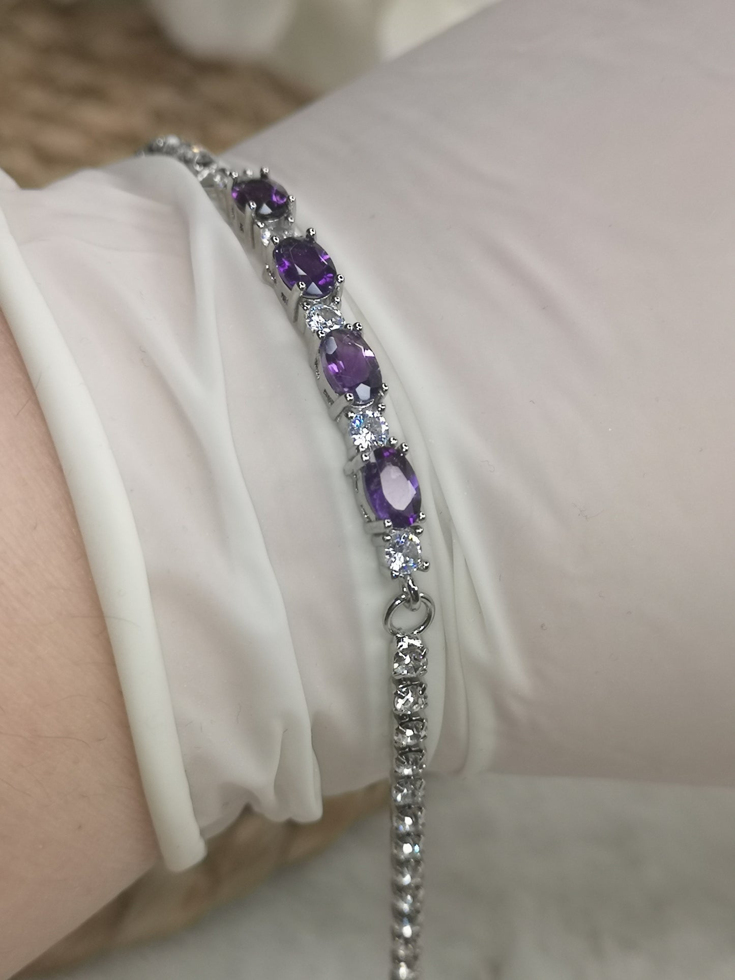 Amethyst Edelstein Kupfer Armband