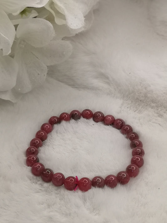 Cherry Rhodonite 7mm Armband Edelstein Crystal Schmuck