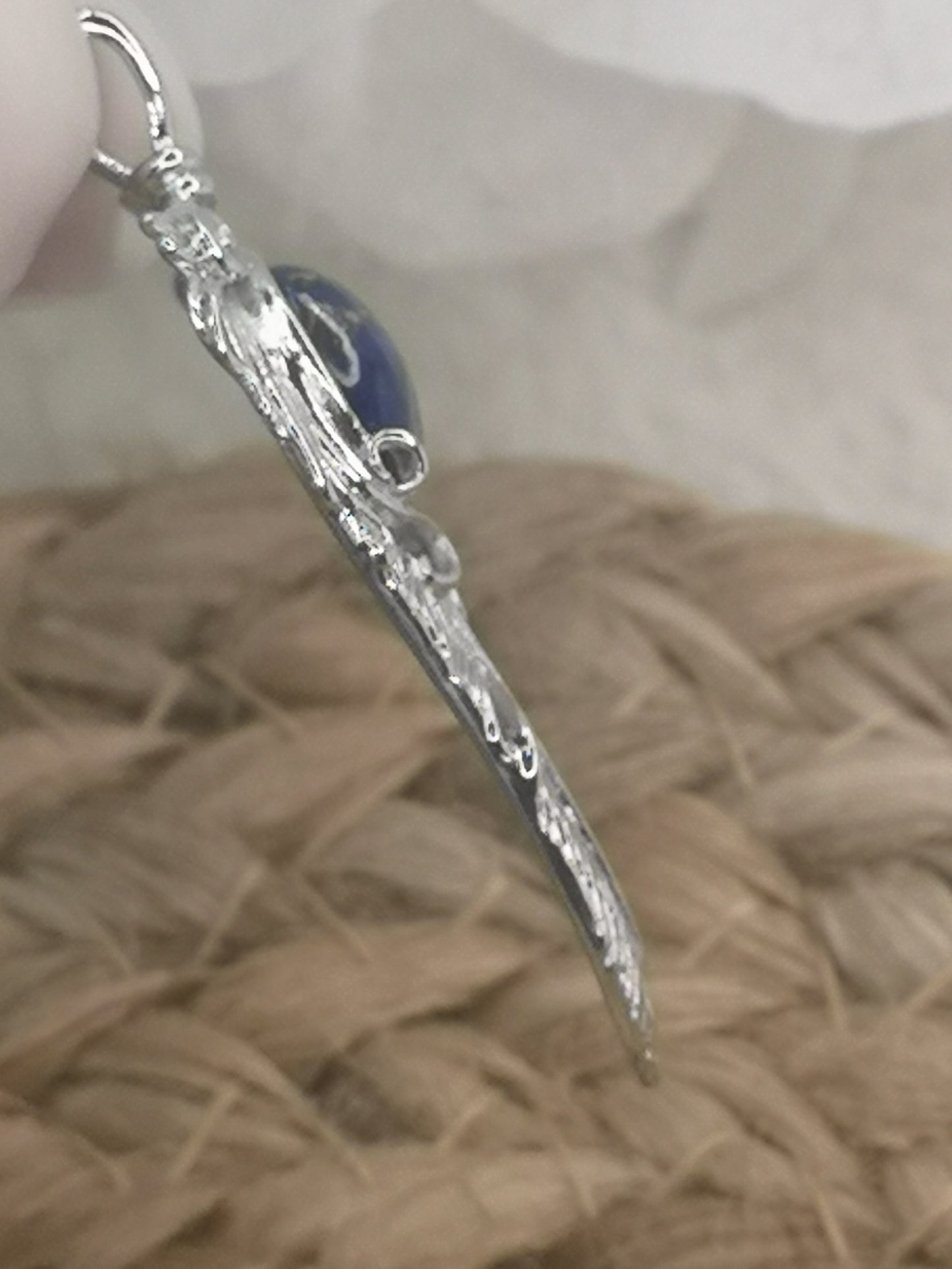 Lapis Lapislazuli Feder Kupfer Ketten Anhänger Edelstein Schmuck dayza Crystal