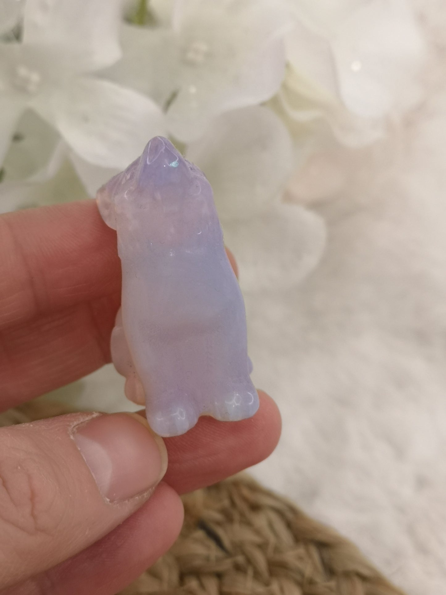 Opalite Wolf Figur Edelstein Crystal #dayza