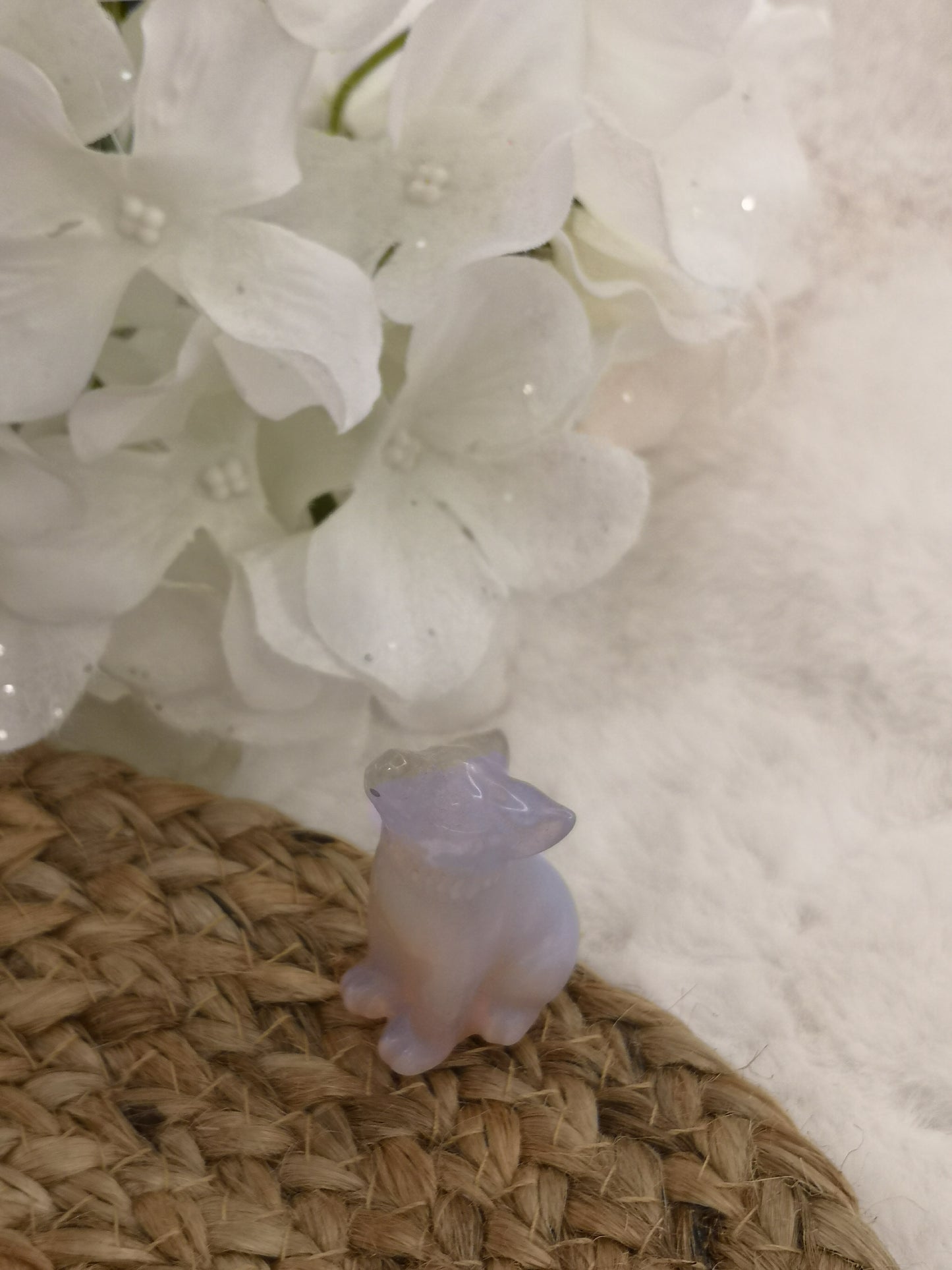 Opalite Wolf Figur Edelstein Crystal #dayza