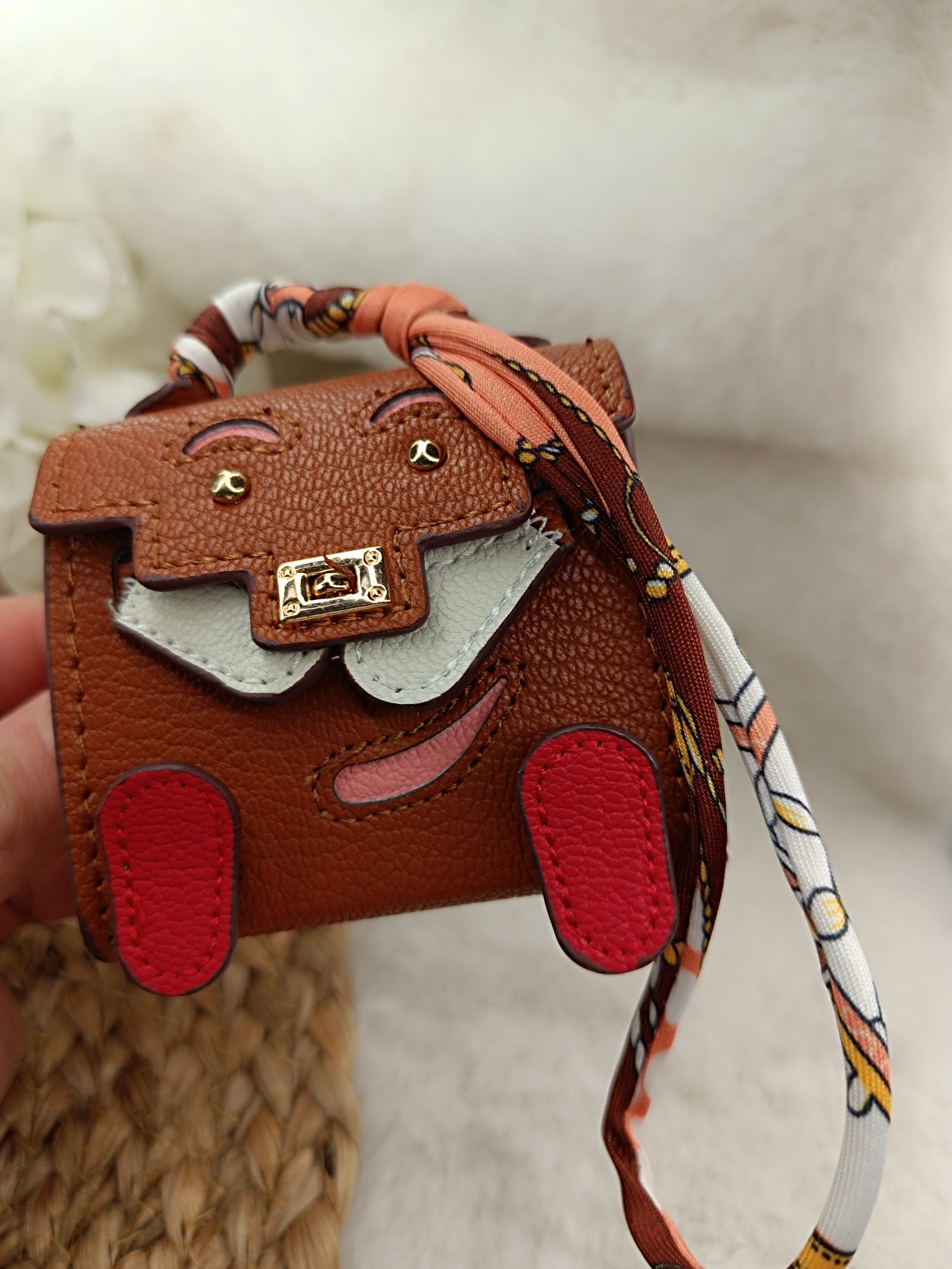 Mini Handtasche like Birkin a back Accessoire Geldbörse Dekoration