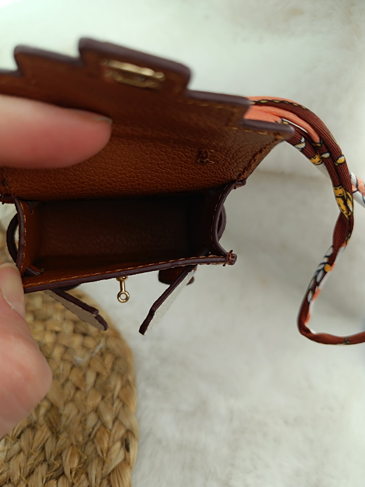 Mini Handtasche like Birkin a back Accessoire Geldbörse Dekoration