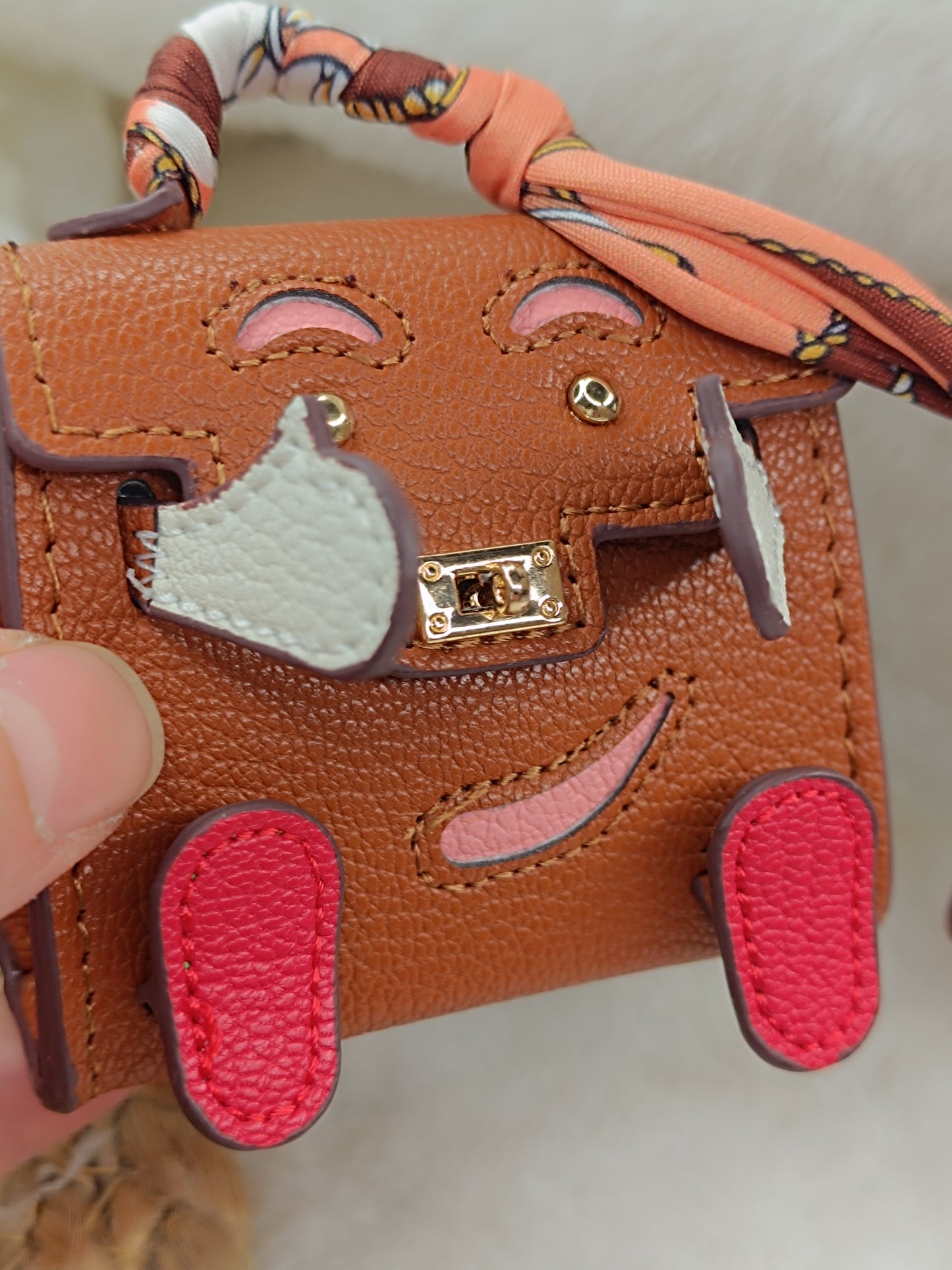 Mini Handtasche like Birkin a back Accessoire Geldbörse Dekoration
