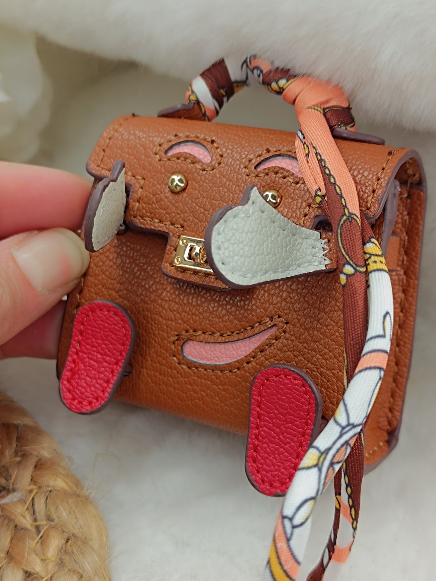 Mini Handtasche like Birkin a back Accessoire Geldbörse Dekoration