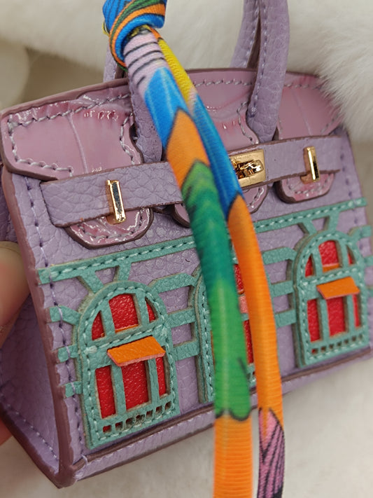Mini Handtasche like Birkin Bag Geldbörse Dekoration