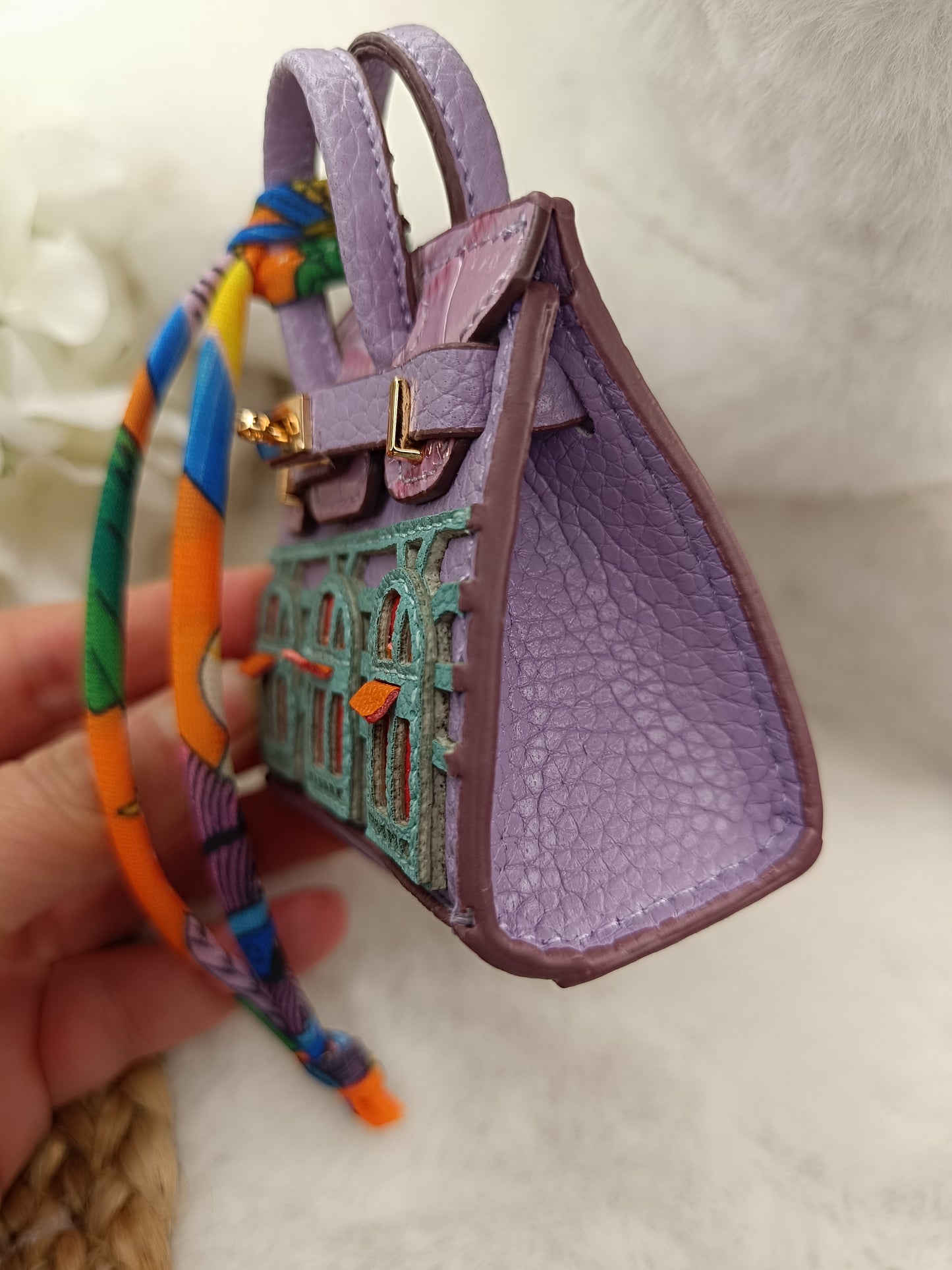 Mini Handtasche like Birkin Bag Geldbörse Dekoration