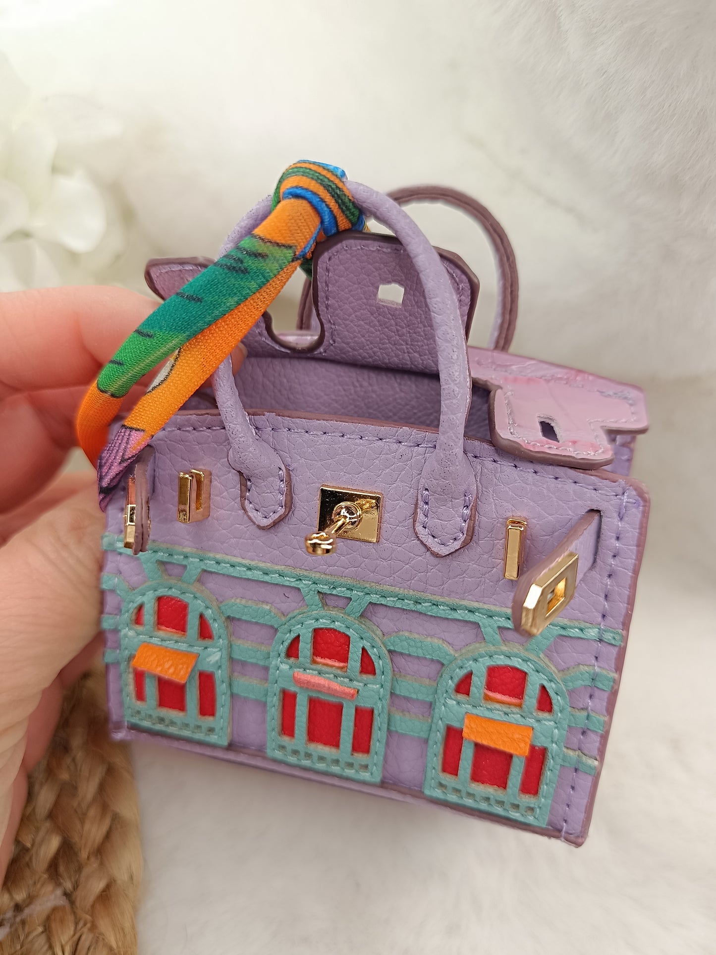 Mini Handtasche like Birkin Bag Geldbörse Dekoration
