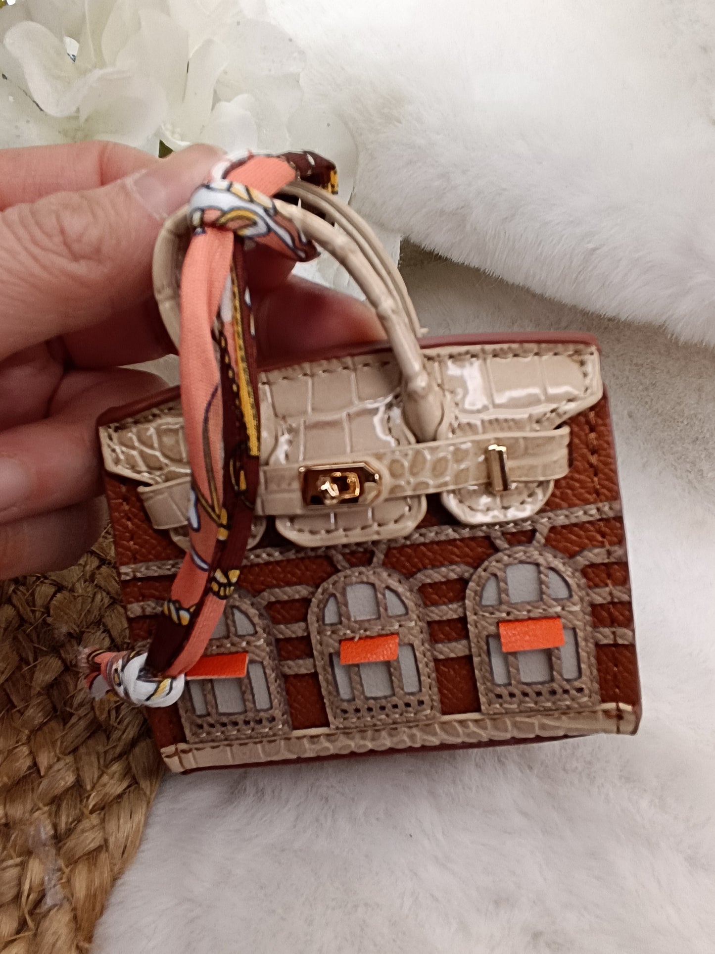 Mini Handtasche like Birkin Bag Geldbörse, Anhänger