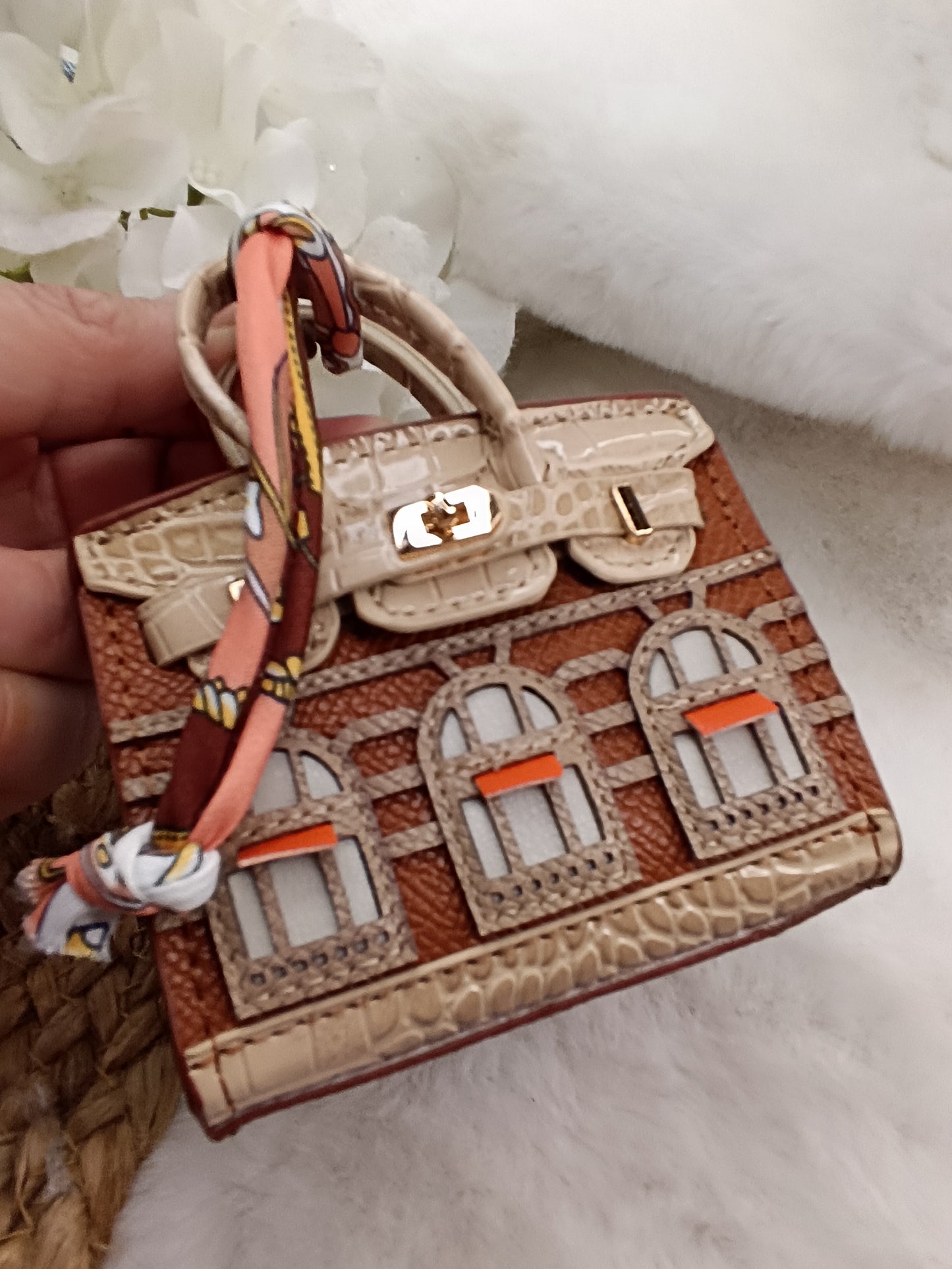 Mini Handtasche like Birkin Bag Geldbörse, Anhänger
