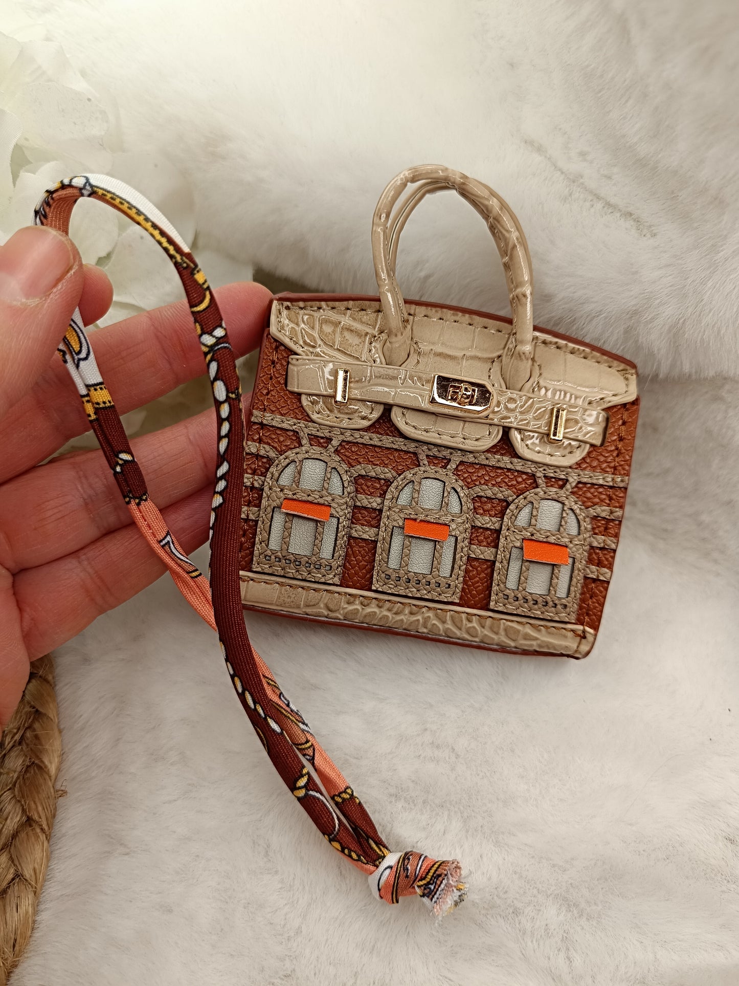 Mini Handtasche like Birkin Bag Geldbörse, Anhänger