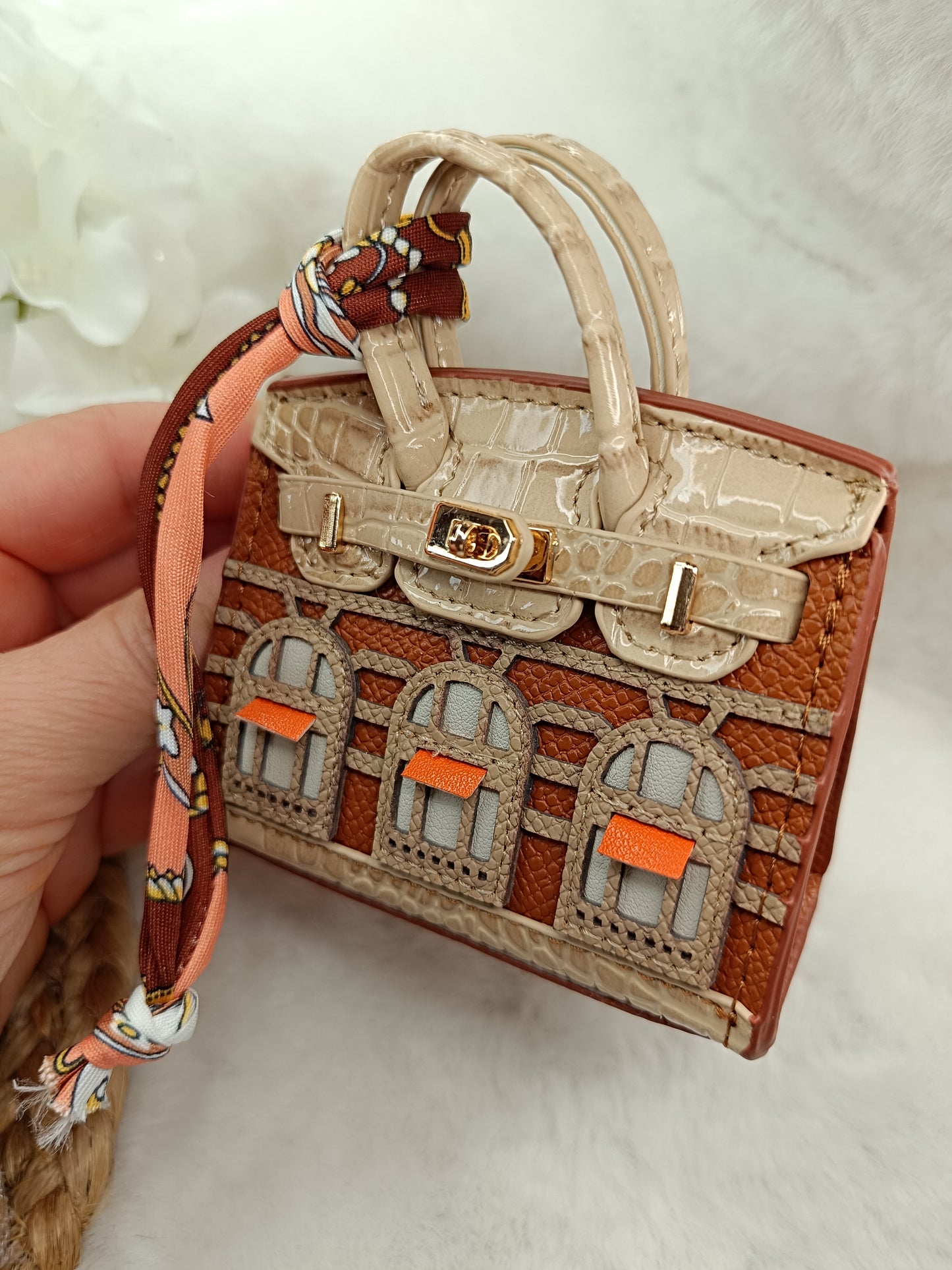 Mini Handtasche like Birkin Bag Geldbörse, Anhänger