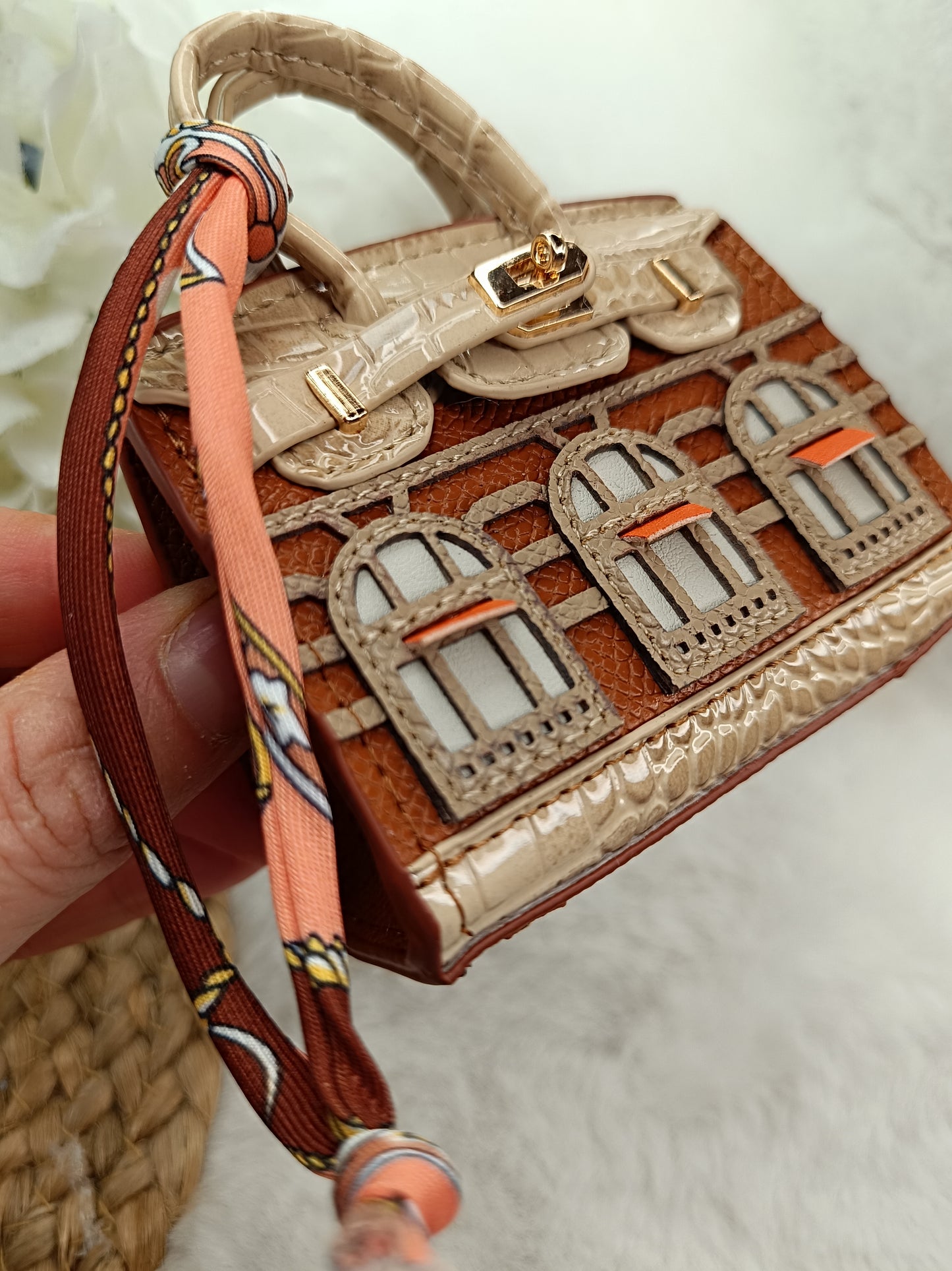 Mini Handtasche like Birkin Bag Geldbörse, Anhänger
